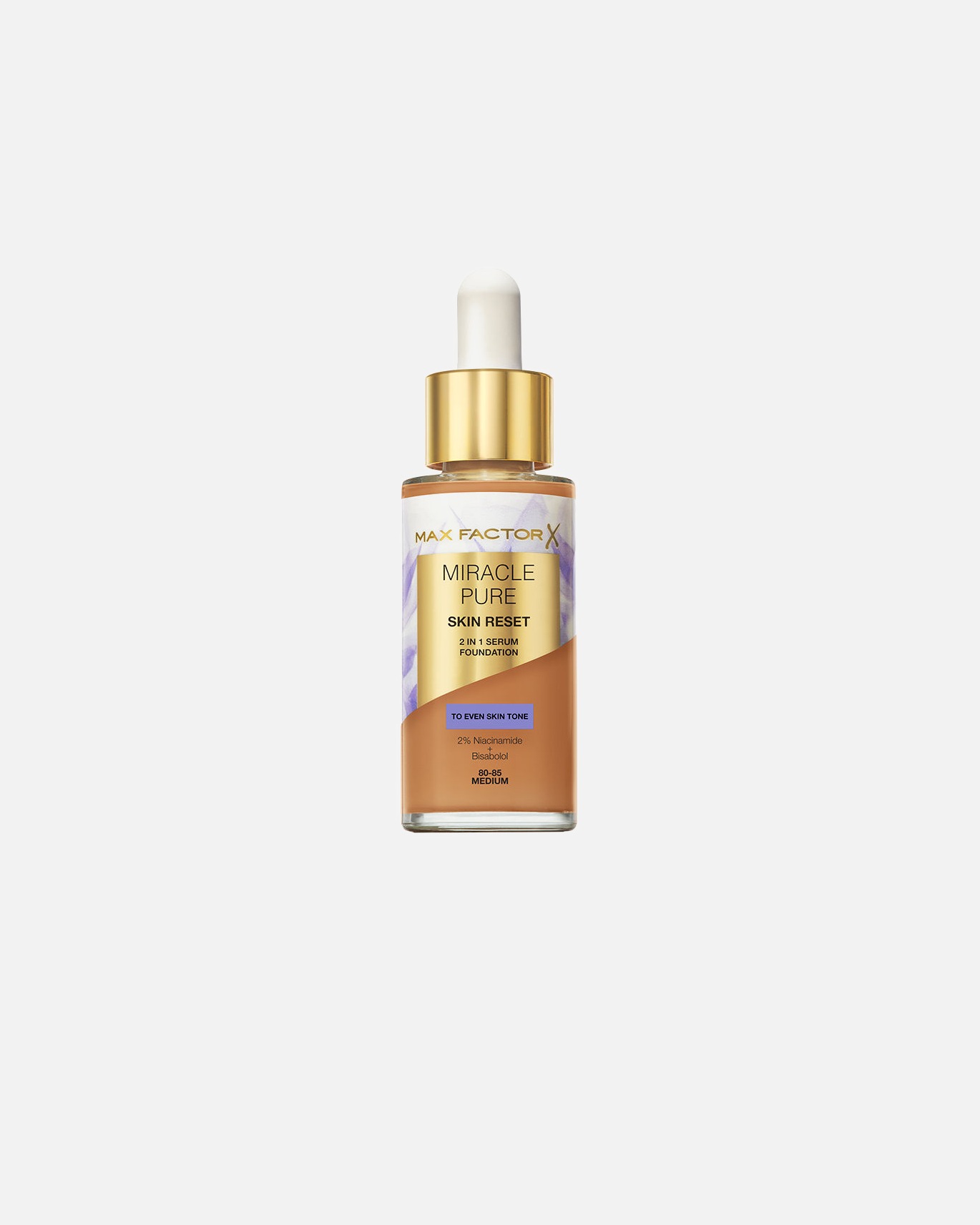 Foundation für Unisex Max Factor MIRACLE PURE getöntes Serum 80 - 85-Medium