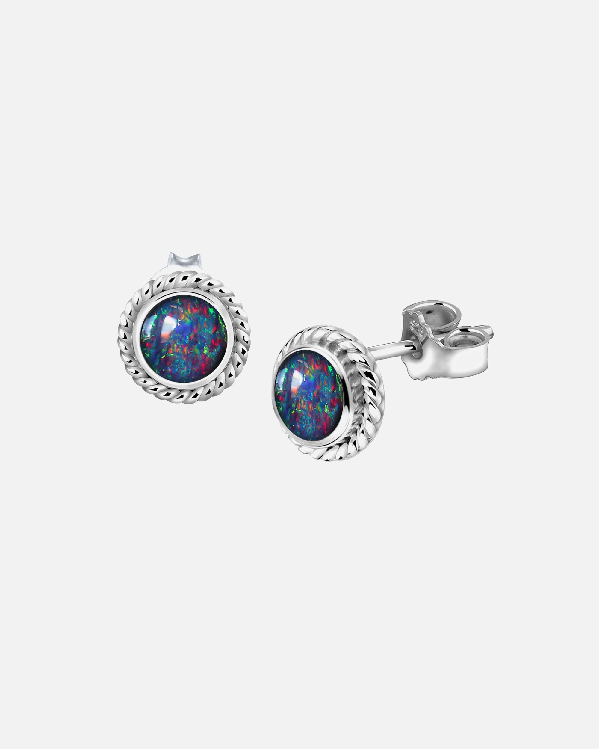 Ohrringe für Weiblich Nenalina Boho Opal Geburtsstein Oktober 925 Silber 1 Stück