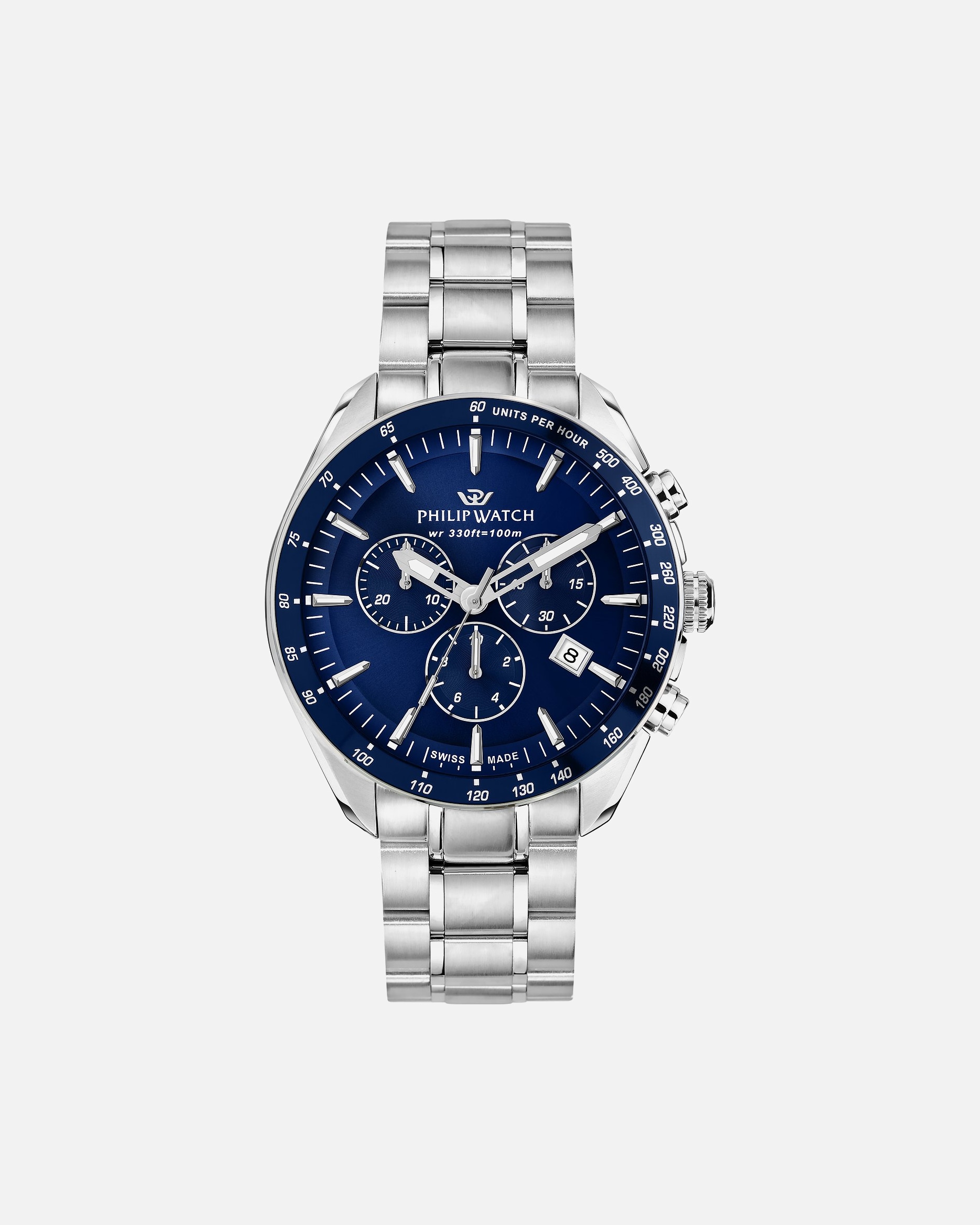 Uhr für Männlich Philip Watch Default Brand Line Chronograph Edelstahl blau, silber