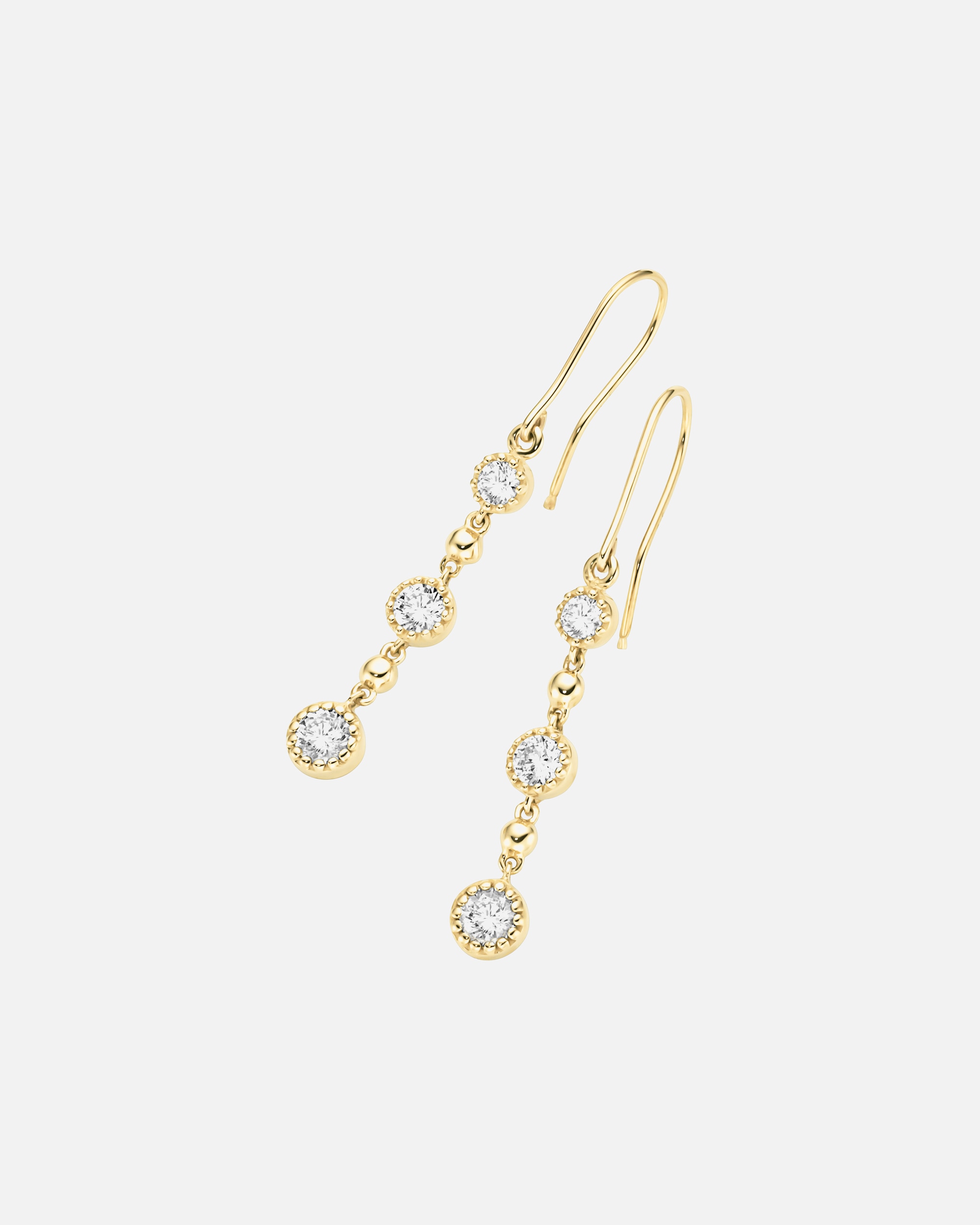 Ohrringe für Weiblich Luigi Merano Ohrhaken mit Zirkonia in verschiedenen Größen & Kugeln, Gold 375 Onesize