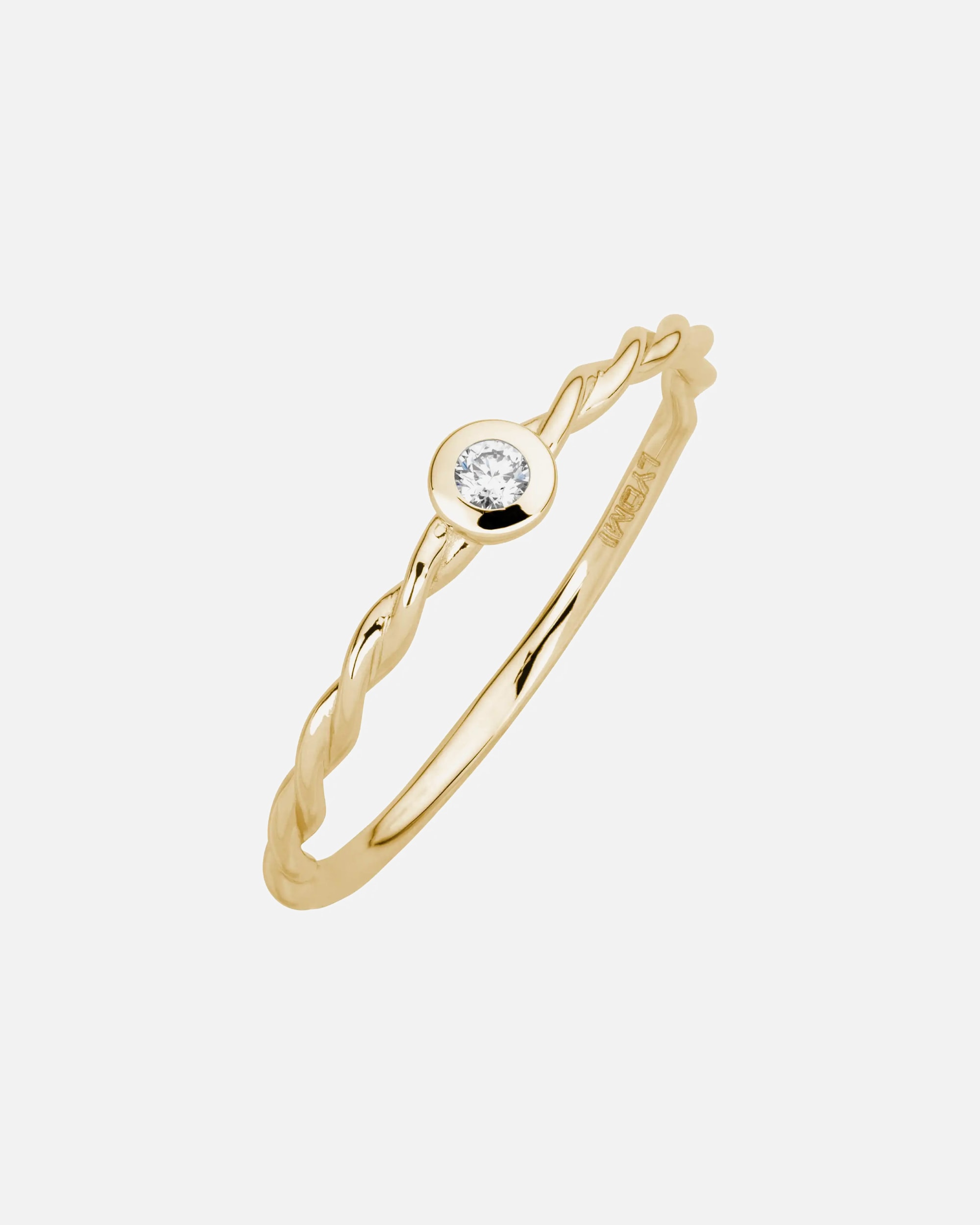Ring für Weiblich Lyomi Default Brand Line Ring 585/- Gold Diamant Lab Grown weiß 0,04ct. 050 (15,9)