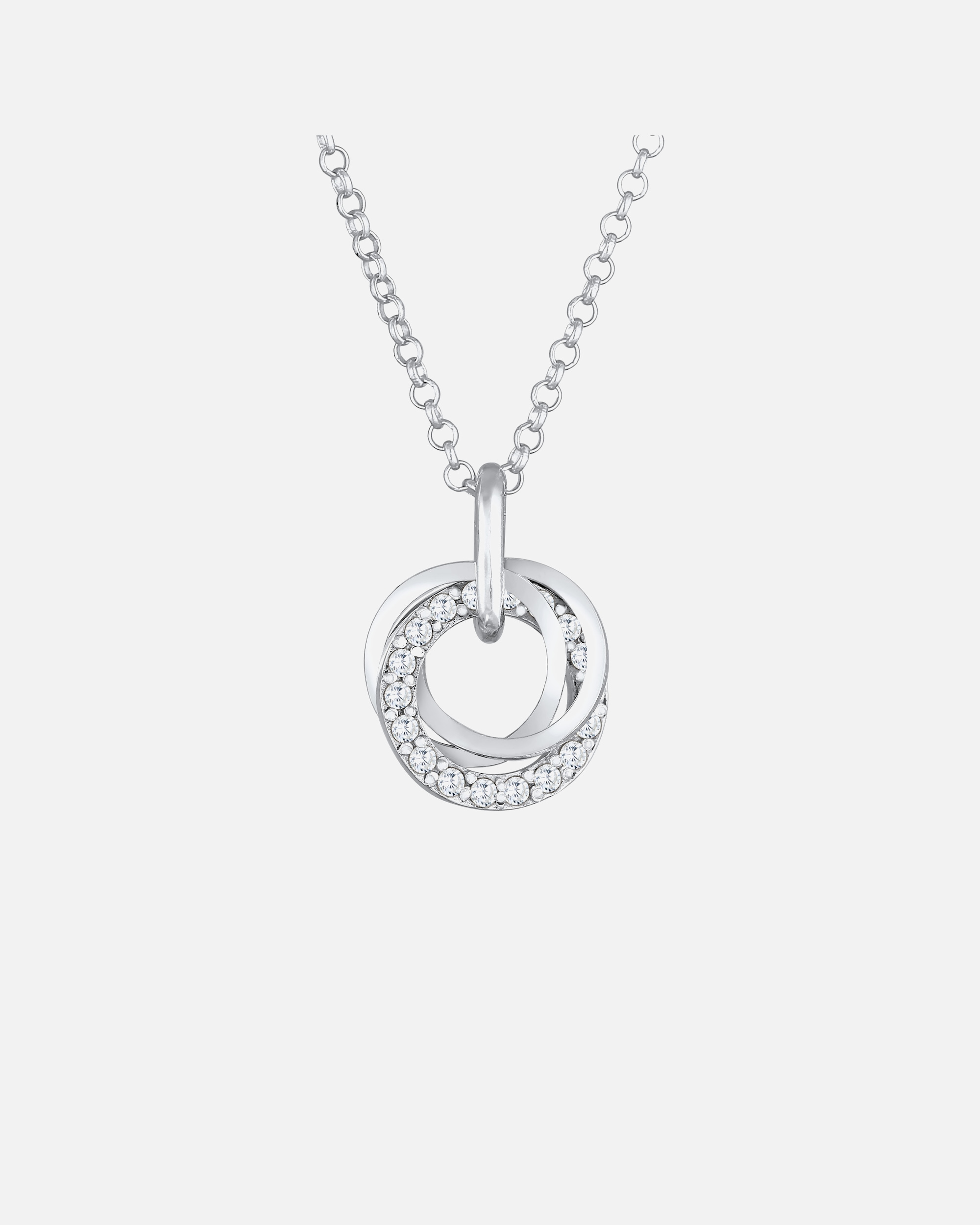 Halskette für Weiblich Elli Kreis Ringe Zirkonia 925 Silber 1 Stück