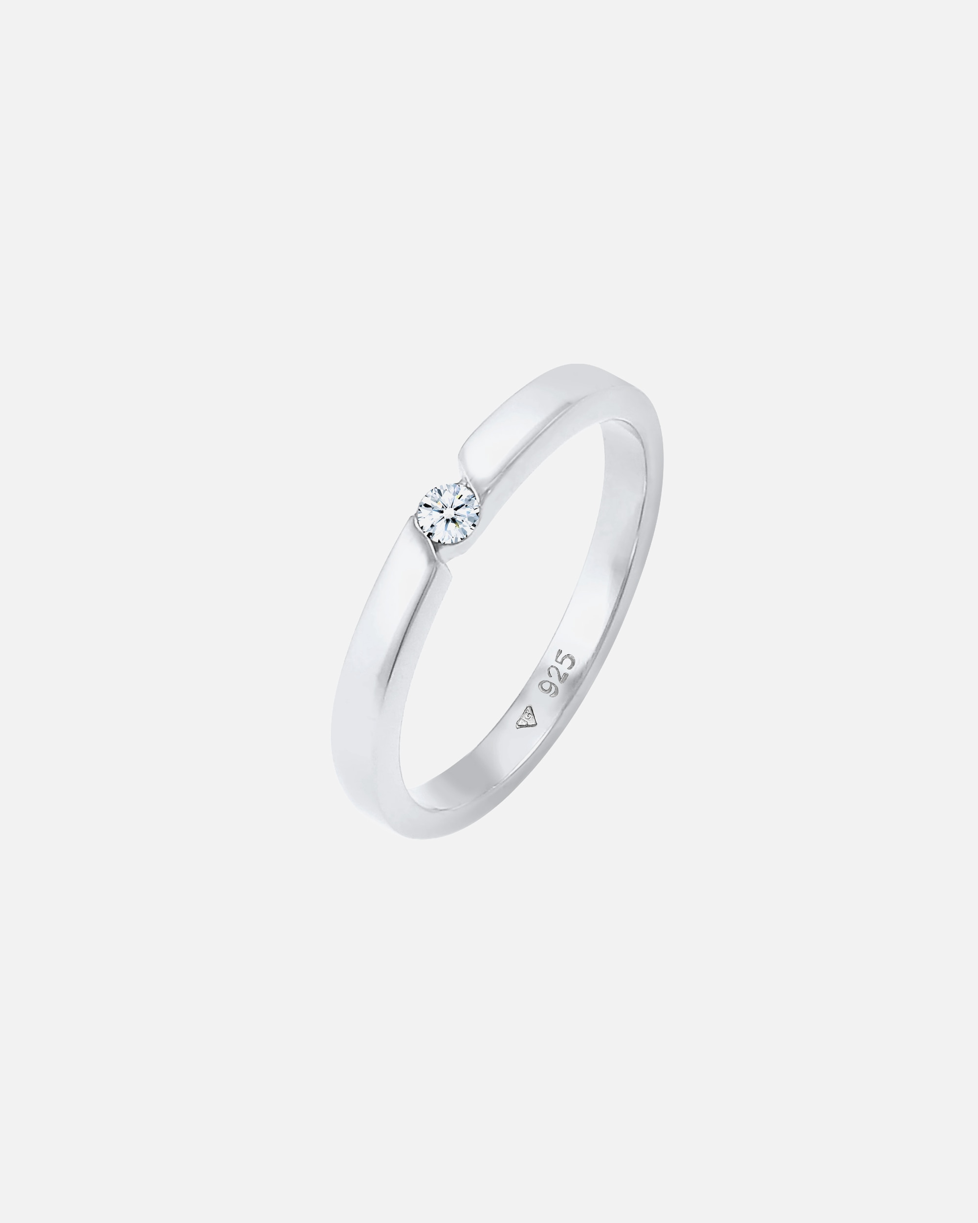 Ring für Weiblich Elli DIAMONDS Verlobungsring Diamant (0.06 ct.) 925 Silber 52