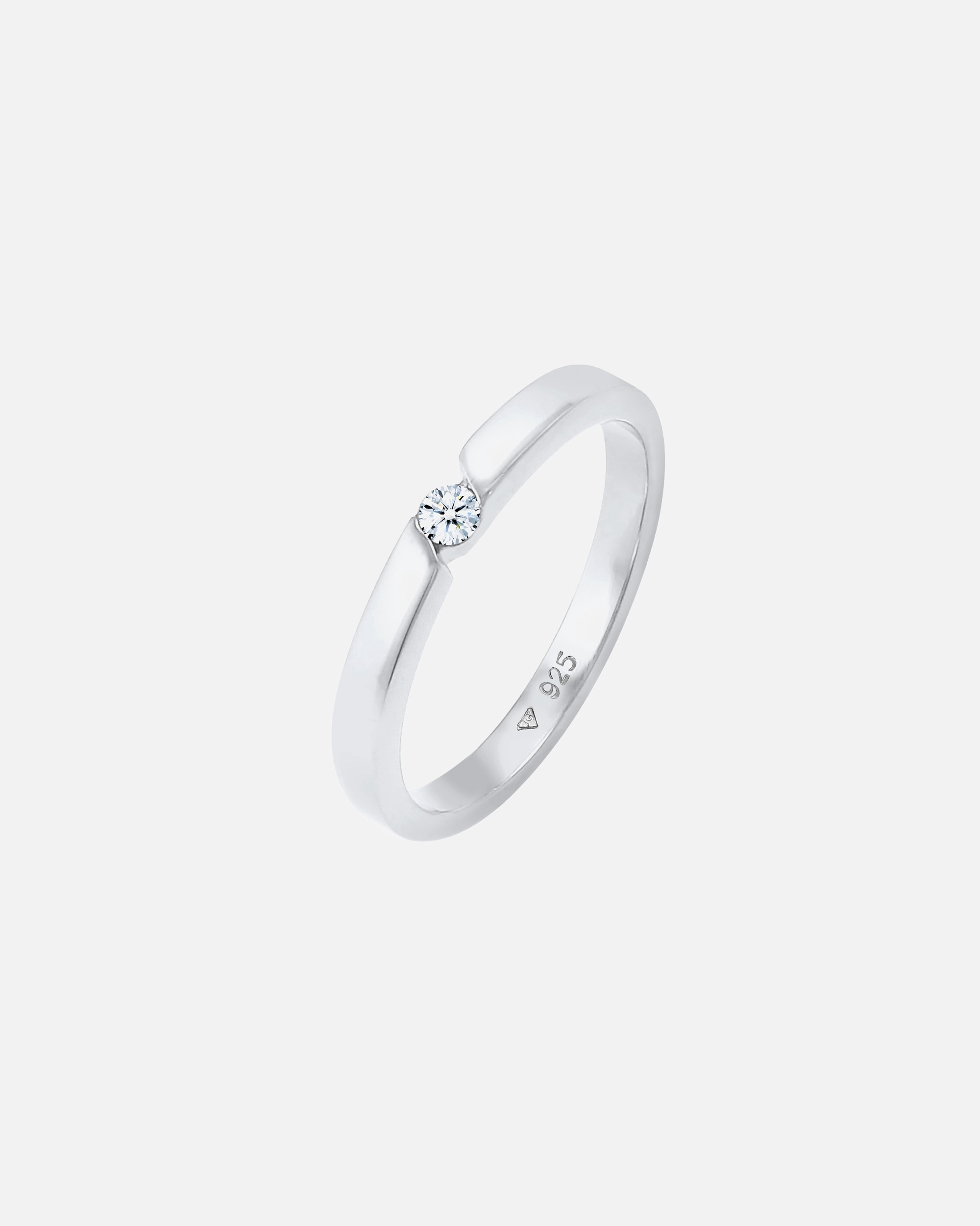Ring für Weiblich Elli DIAMONDS Verlobungsring Diamant (0.06 ct.) 925 Silber 56