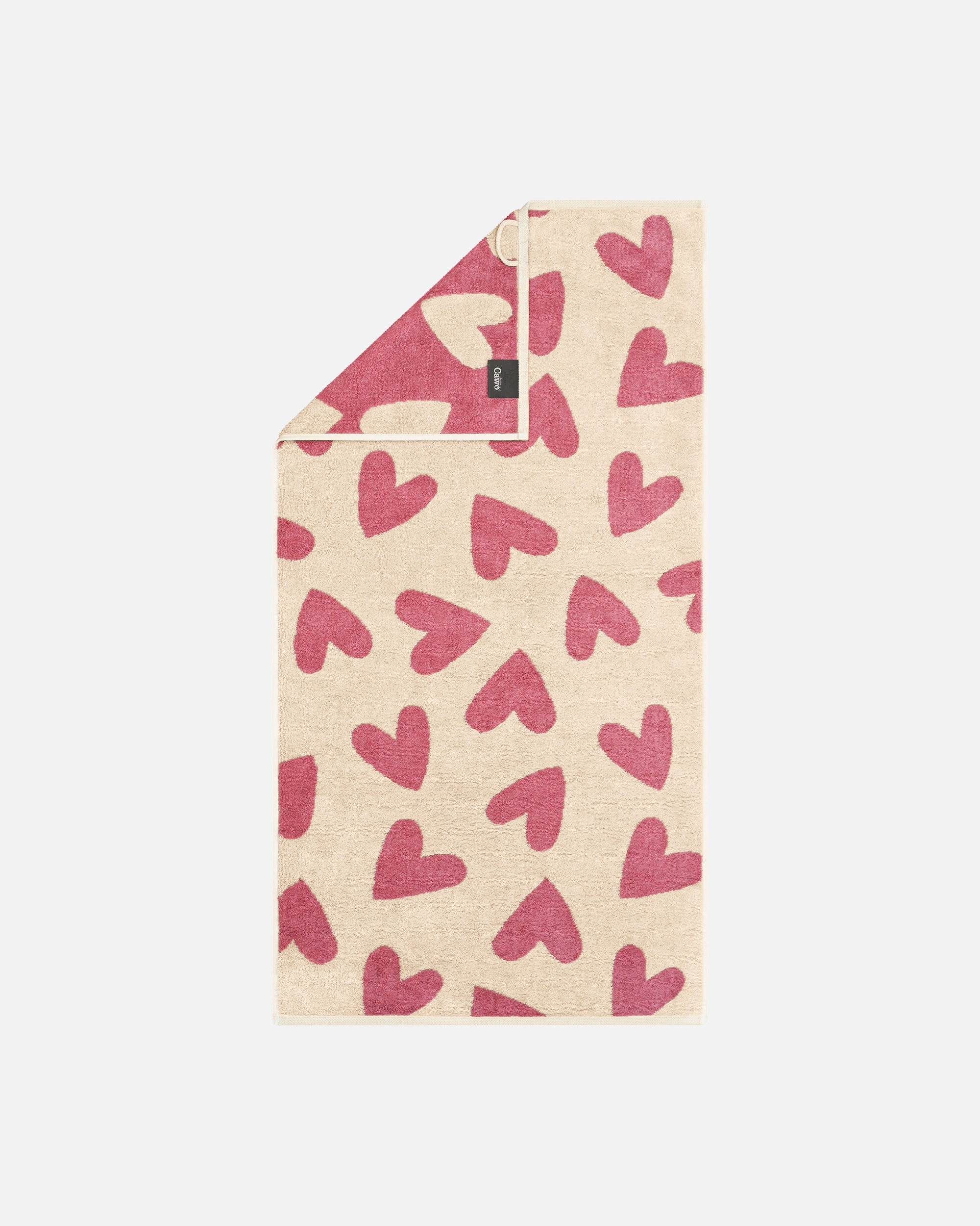 Handtuch für Unisex Cawö Cawö Handtücher Heart Beats Hearts 6275 beere - 32 Duschtuch 70x140 cm