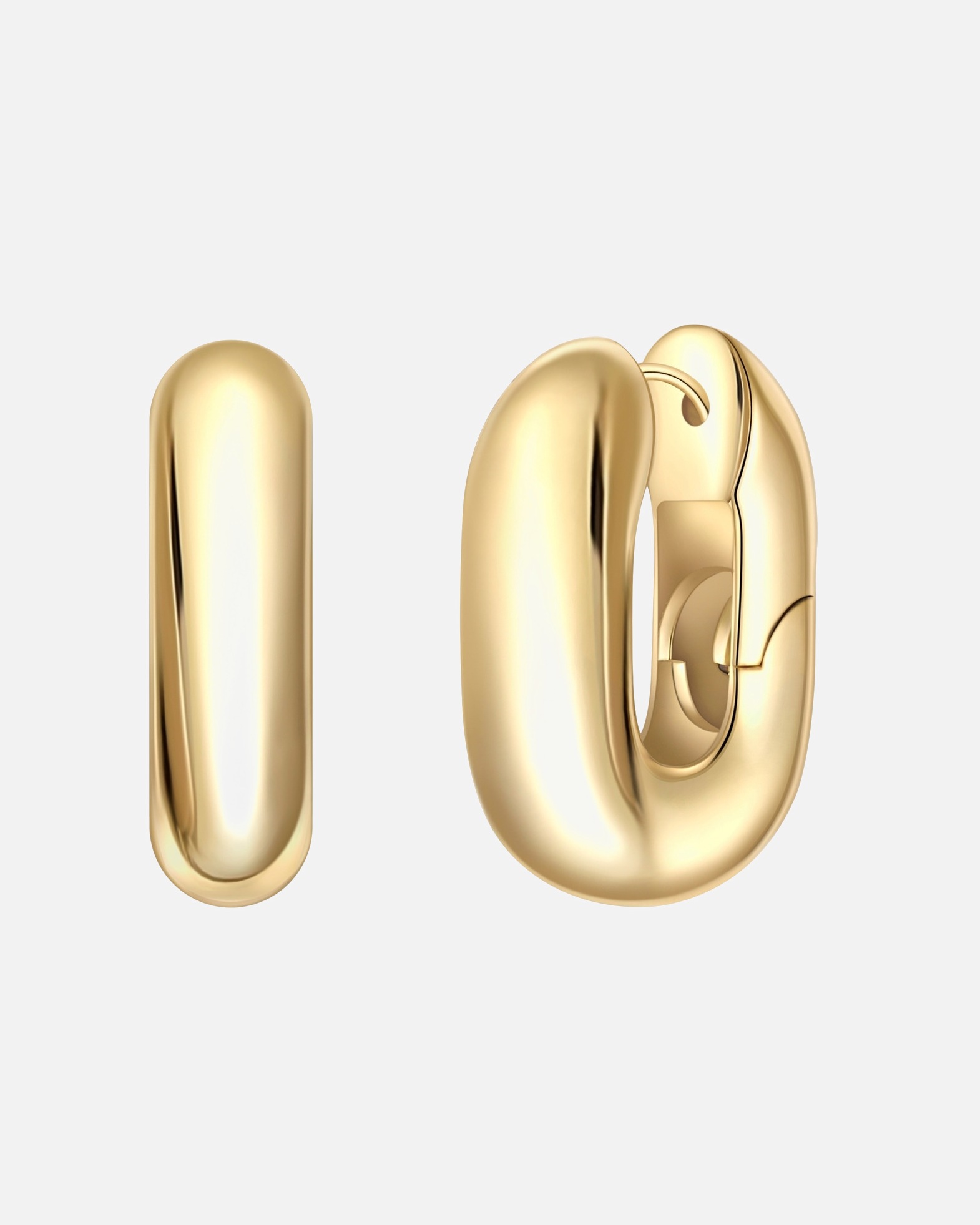 Creolen für Weiblich Yokoamii Creolen aus Messing in gelbgold 27,1 mm