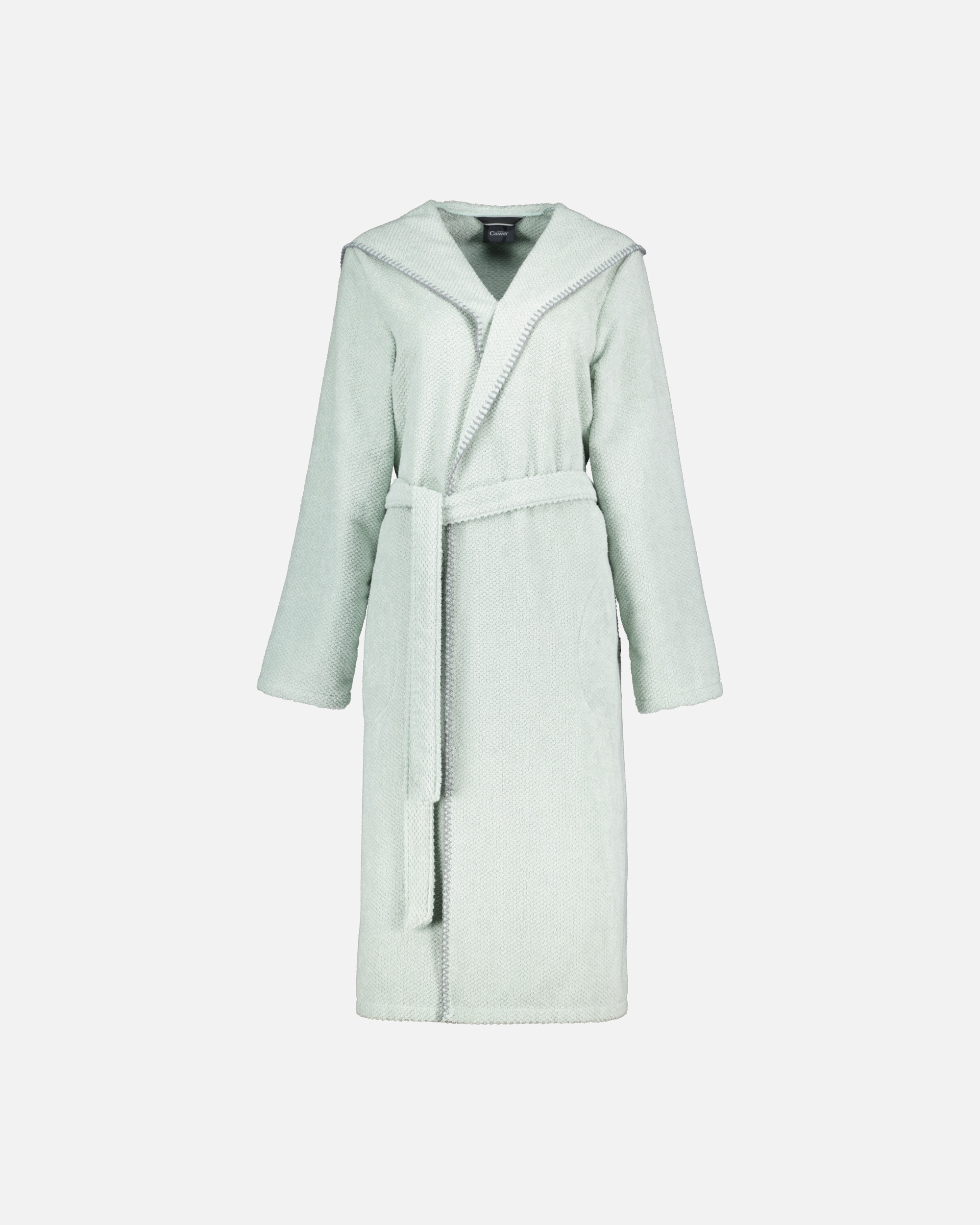 Bademantel für Unisex Cawö Cawö Bademäntel Damen Kapuze Kapuze 6219 eukalyptus - 450 S