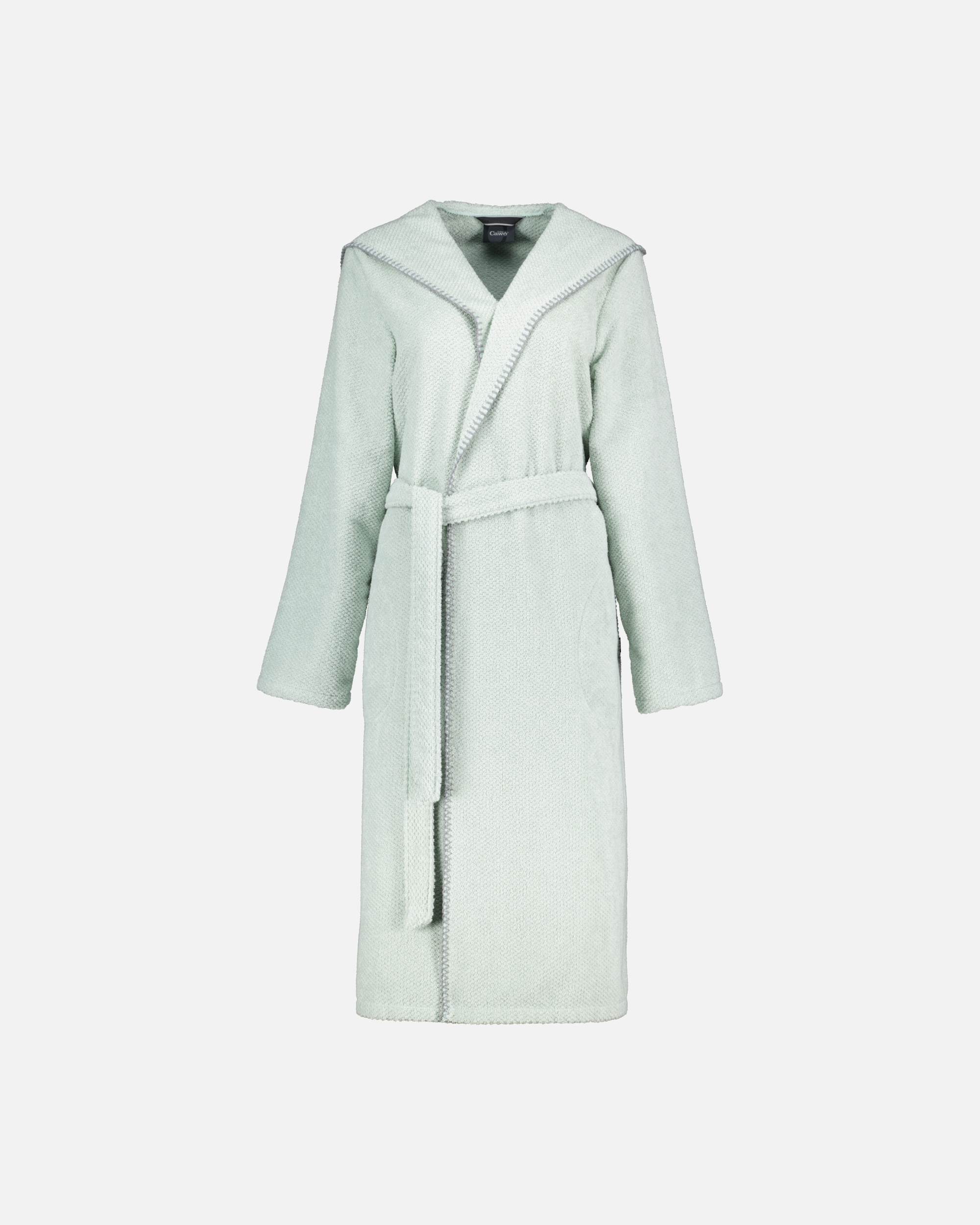 Bademantel für Unisex Cawö Cawö Bademäntel Damen Kapuze Kapuze 6219 eukalyptus - 450 XL