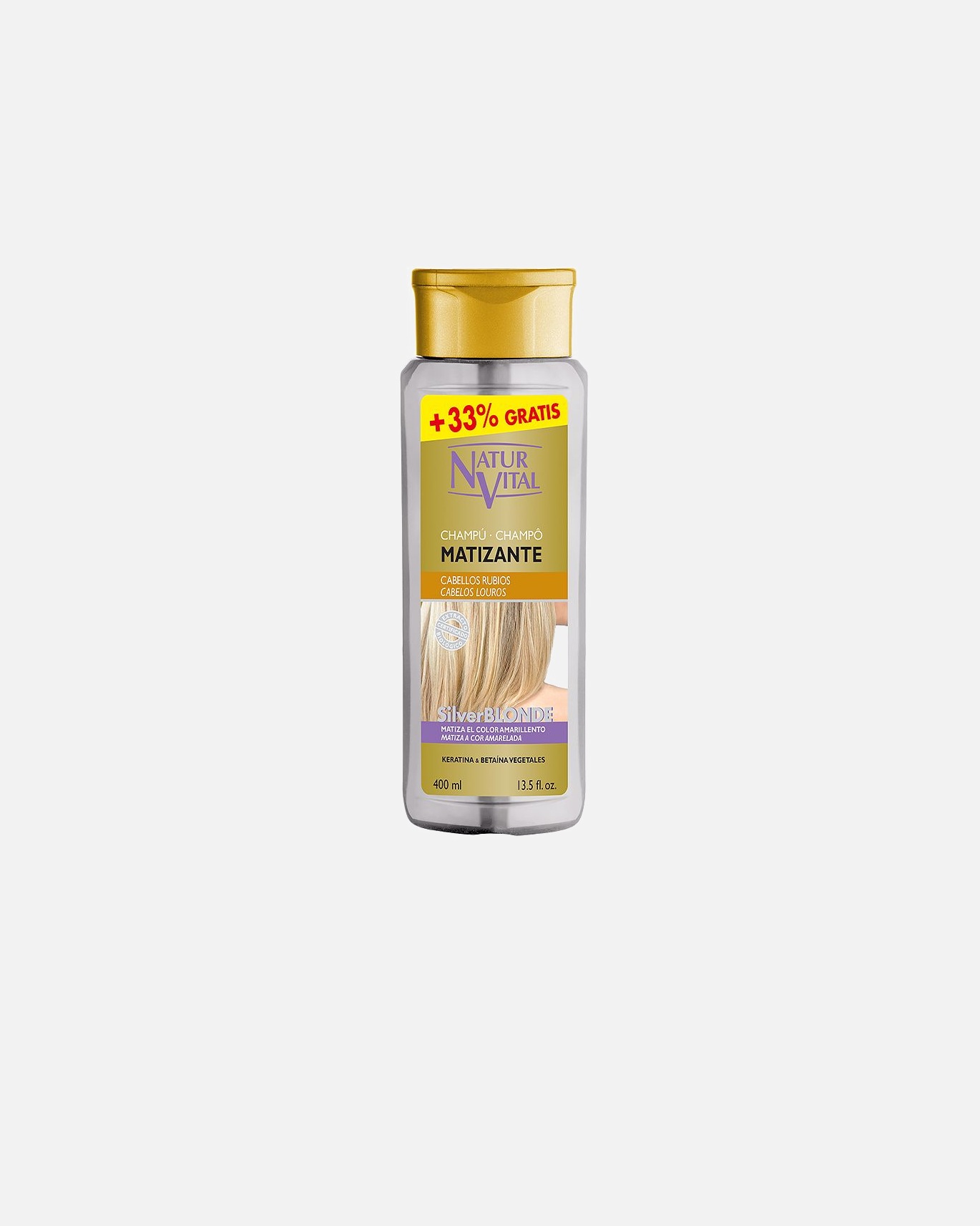 Shampoo für Weiblich Natur Vital CHAMPÚ MATIZANTE silver blonde 400 ml