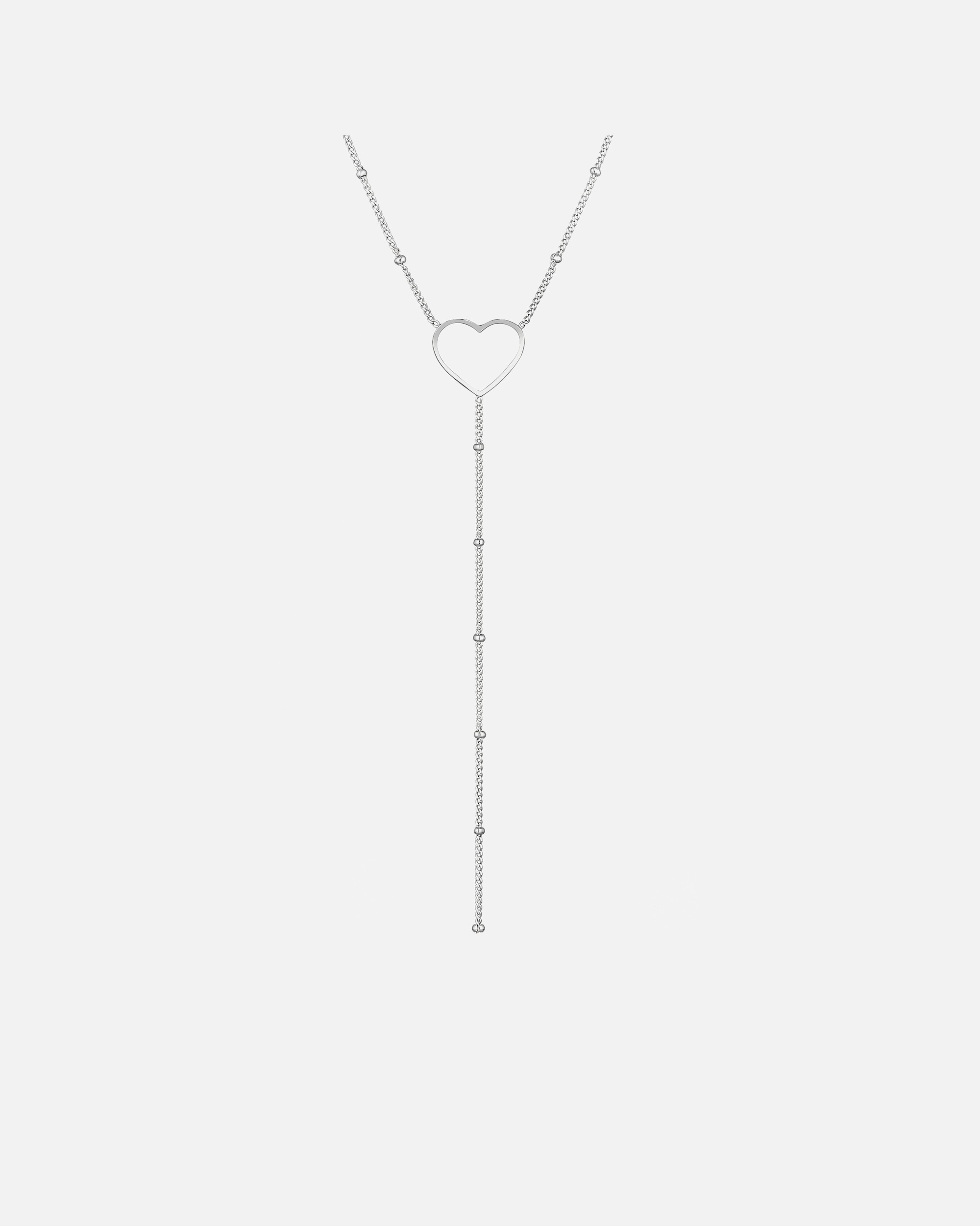 Halskette für Weiblich Elli Elli Halskette Y-Kette Kugelkette Herz Kombinierbar 925 Silber 1 Stück