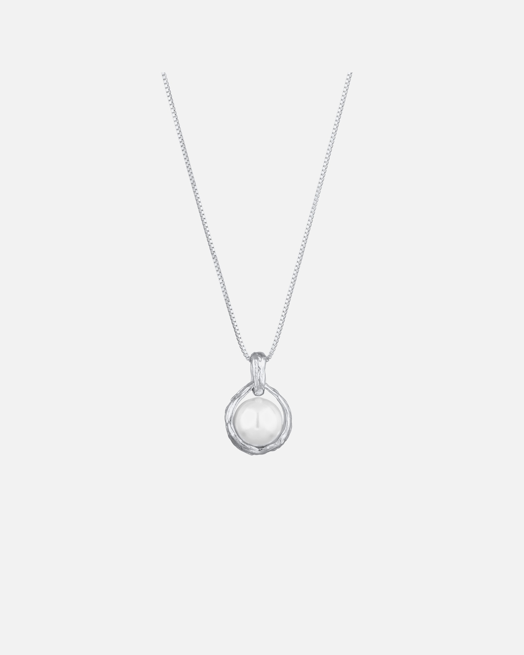 Halskette für Weiblich Elli PREMIUM Muschelkernperle Vintage 925 Sterling Silber Silber