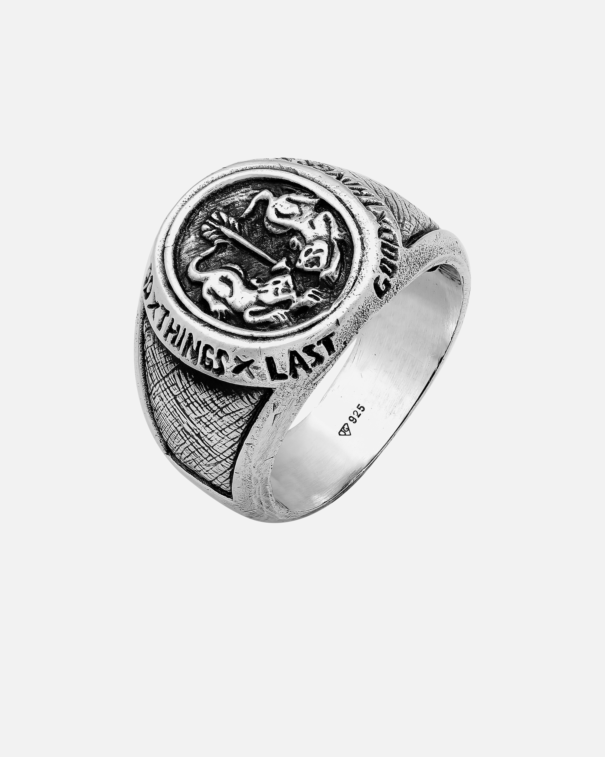 Ring für Männlich Haze & Glory Default Brand Line Siegelring - Twin Tiger 925 Silber 58
