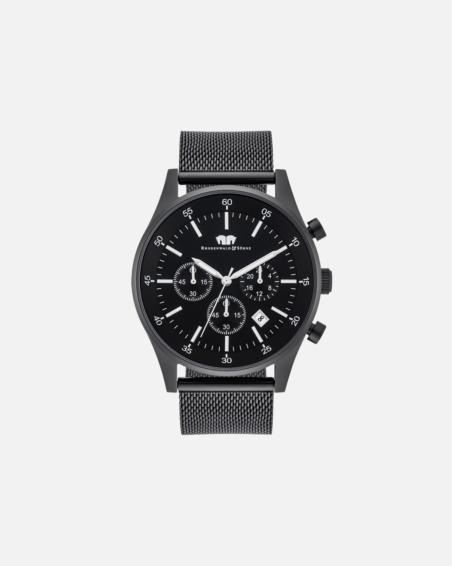 Uhr für Männlich Armband-Uhr Goodwill aus Edelstahl in schwarz 1 Stück