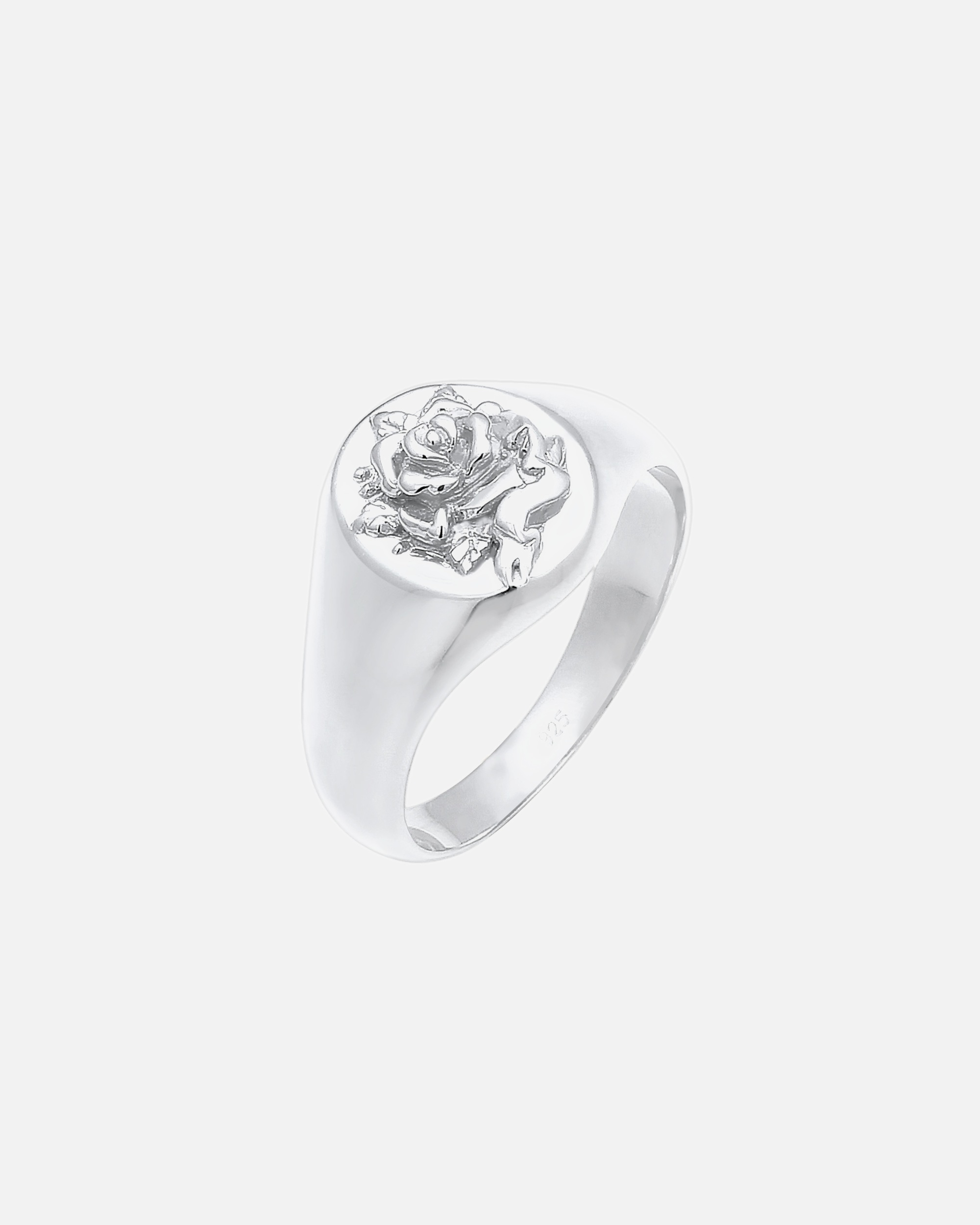 Ring für Weiblich Elli Siegelring Cool Rose 80s Look 925 Sterling Silber 56