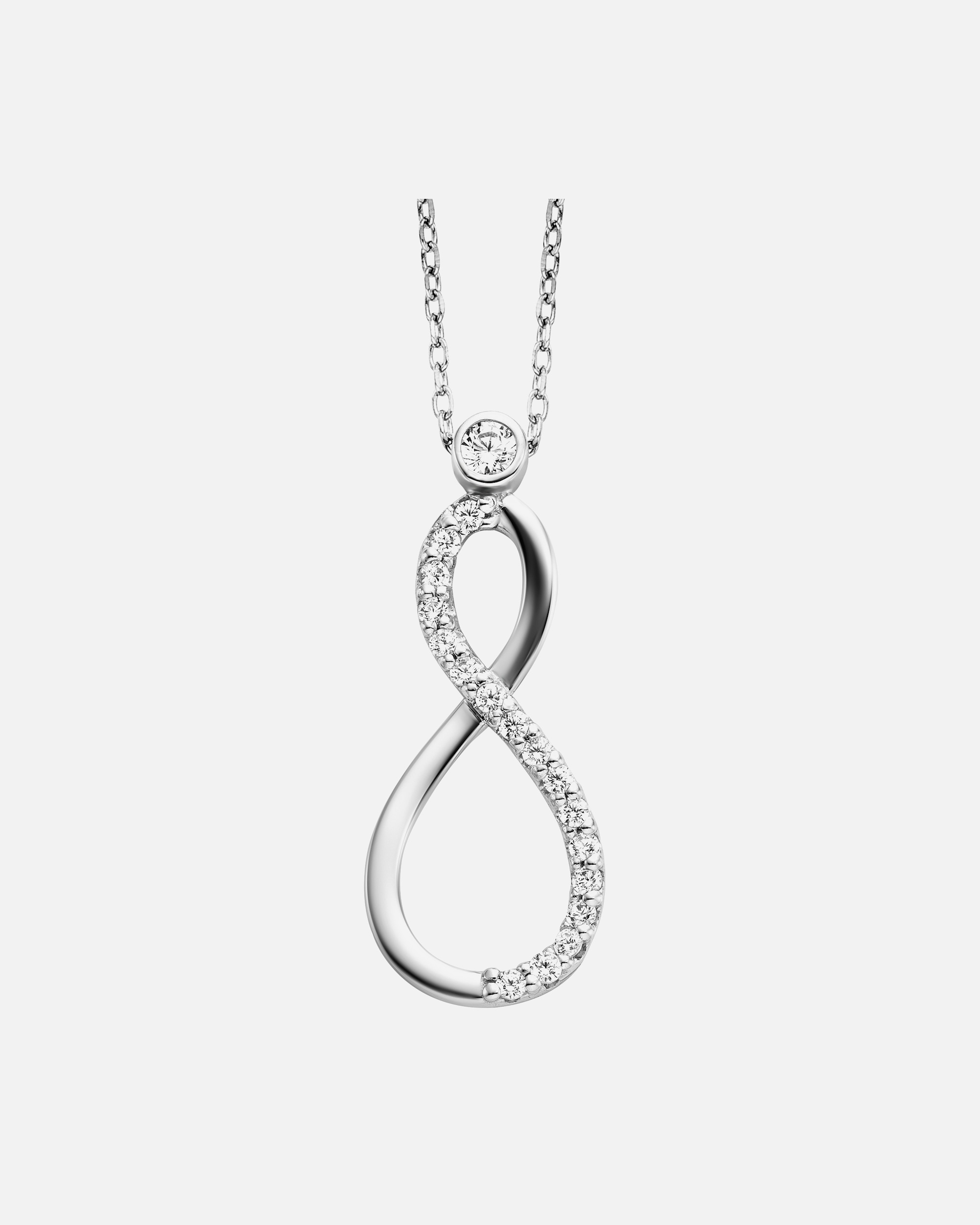 Halskette für Weiblich Julie Julsen Anhänger mit Kette 925/- Sterling Silber Zirkonia weiß weiß