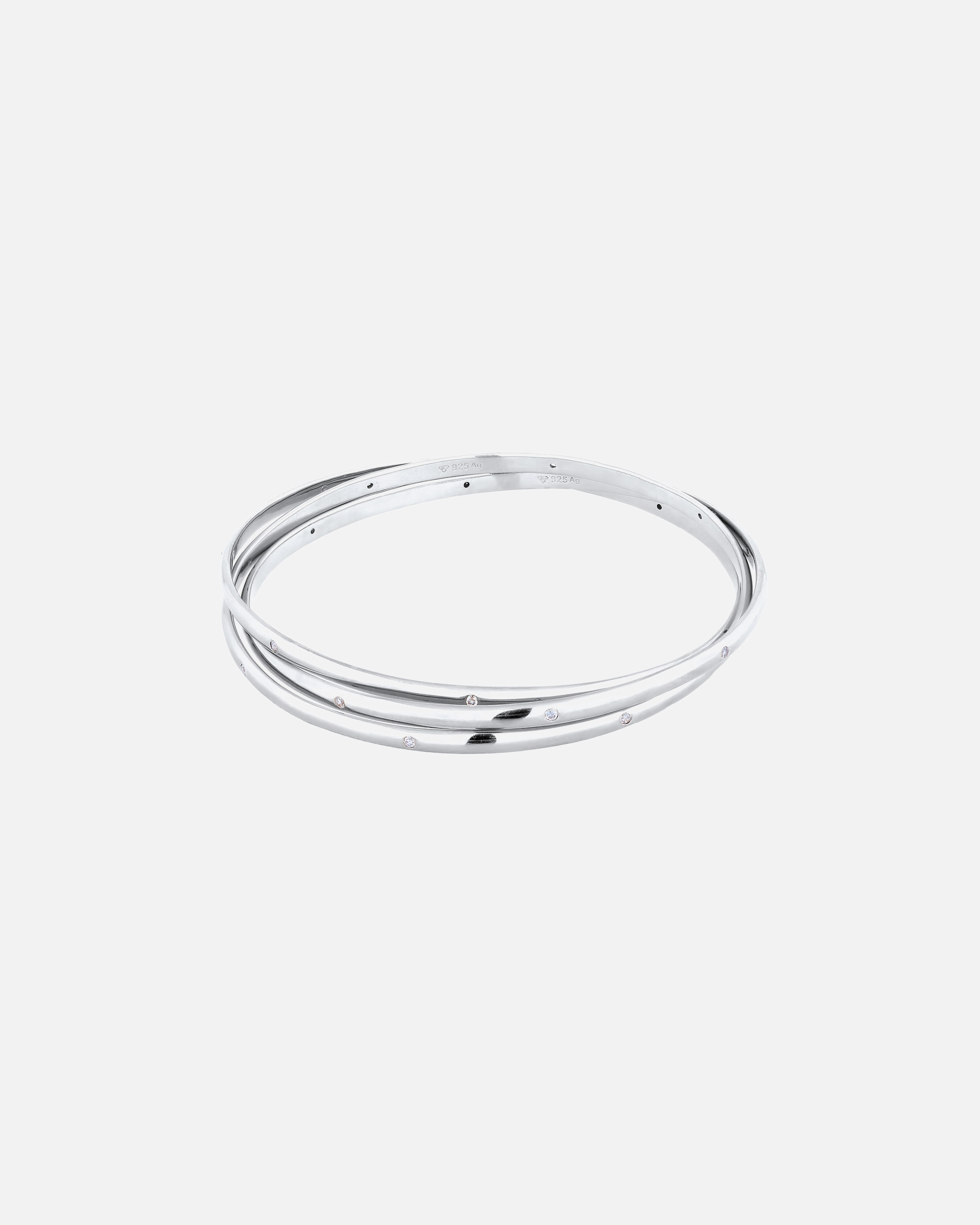 Armreif für Weiblich Elli PREMIUM Armreif mit Zirkonia Weiß 925 Sterling Silver Silber