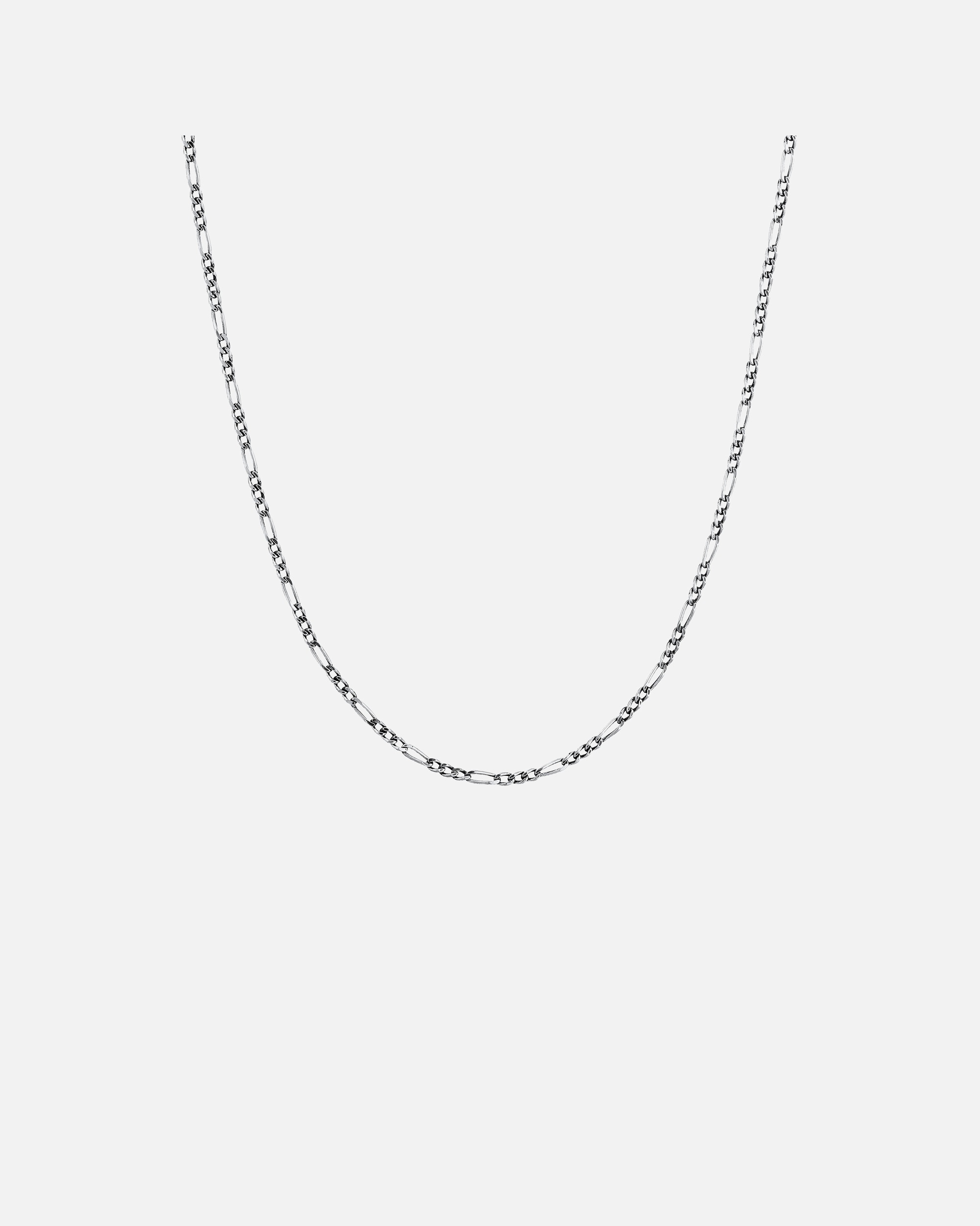 Halskette für Männlich KUZZOI Männer Figarokette Massiv Oxidiert 925 Silber 1 Stück