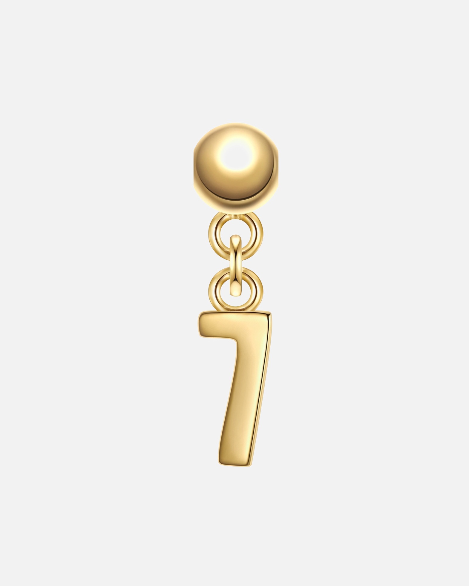 Schmuckanhänger für Weiblich Glanzstücke München Charm Ziffer 7 aus Sterling Silber in Gelbdold 15,4 mm
