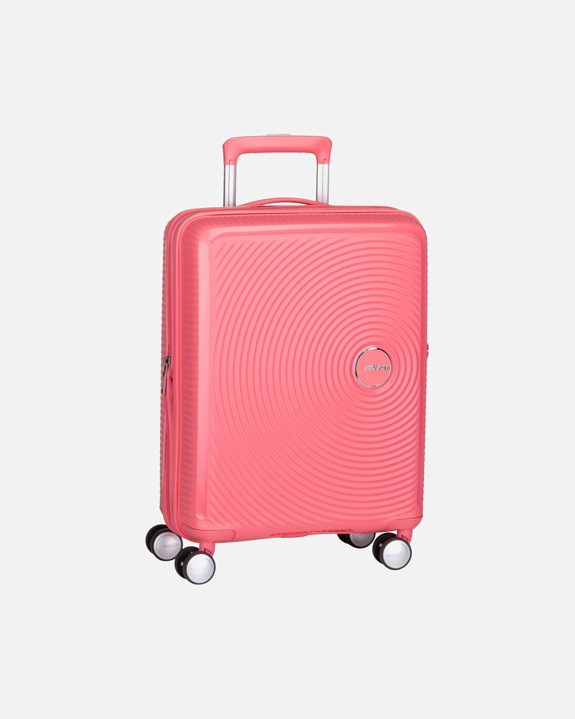 Handgepäckkoffer für Männlich American Tourister Soundbox 4-Rollen Kabinentrolley 55 cm Sun Kissed Coral