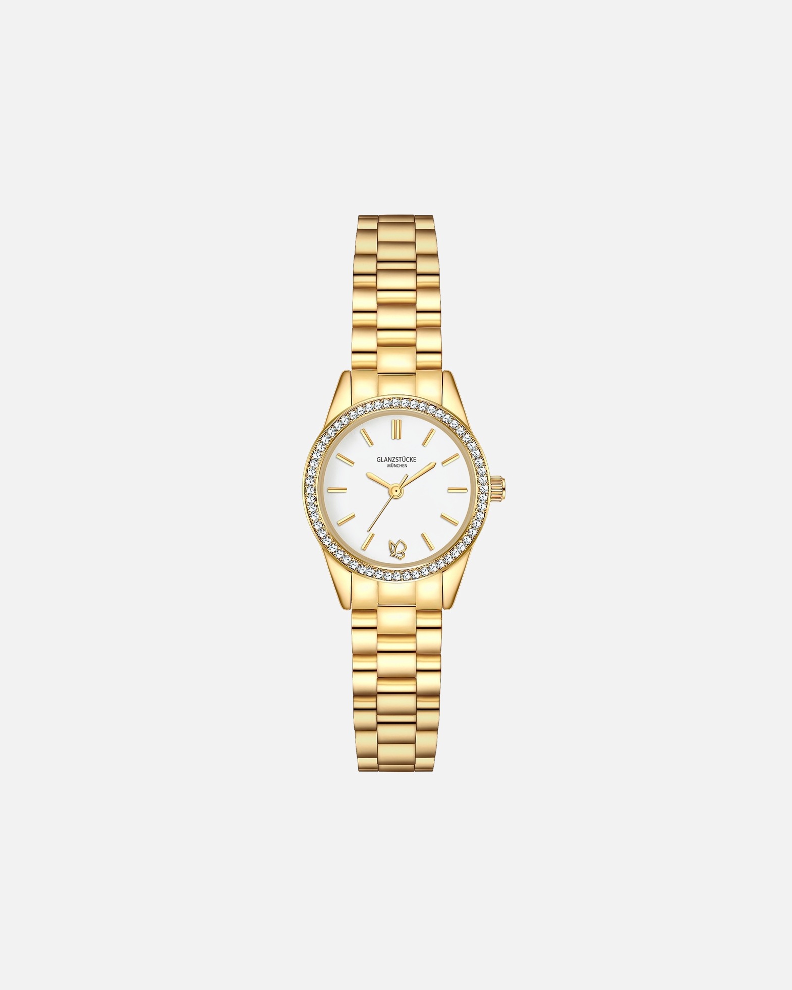 Uhr für Weiblich Armband-Uhr aus Edelstahl in gelbgold 25,0 mm