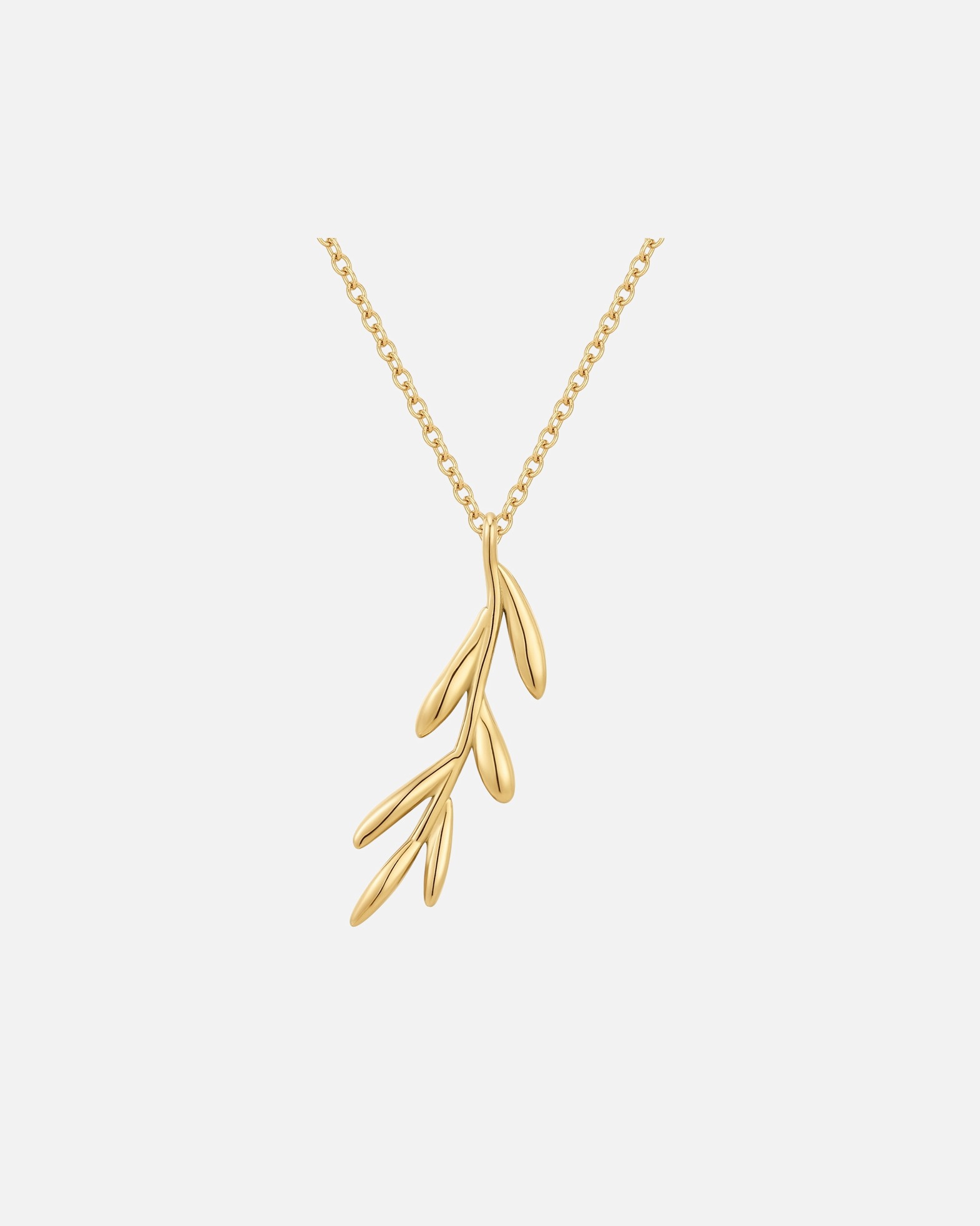 Halskette für Weiblich EASTSIDE Kette Zweig aus Edelstahl in Gelbgold mit 45,0 cm Basiskette + 5,0 cm Verlängerung