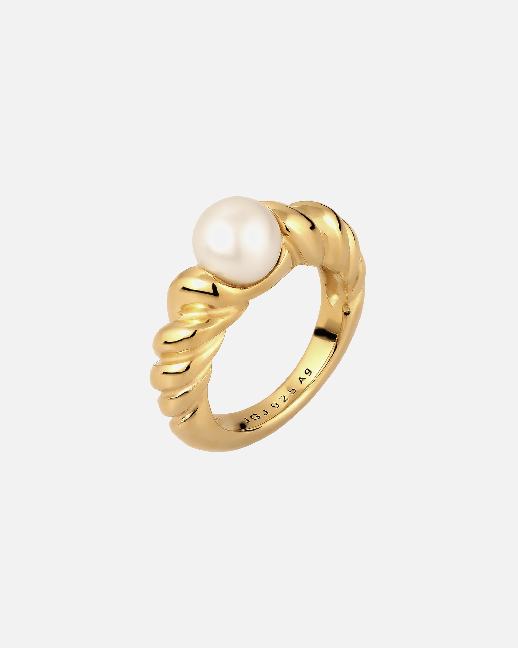 Ring für Weiblich Elli PREMIUM Weiß 925 Sterling Silber, mit Perle von Swarovski® 52