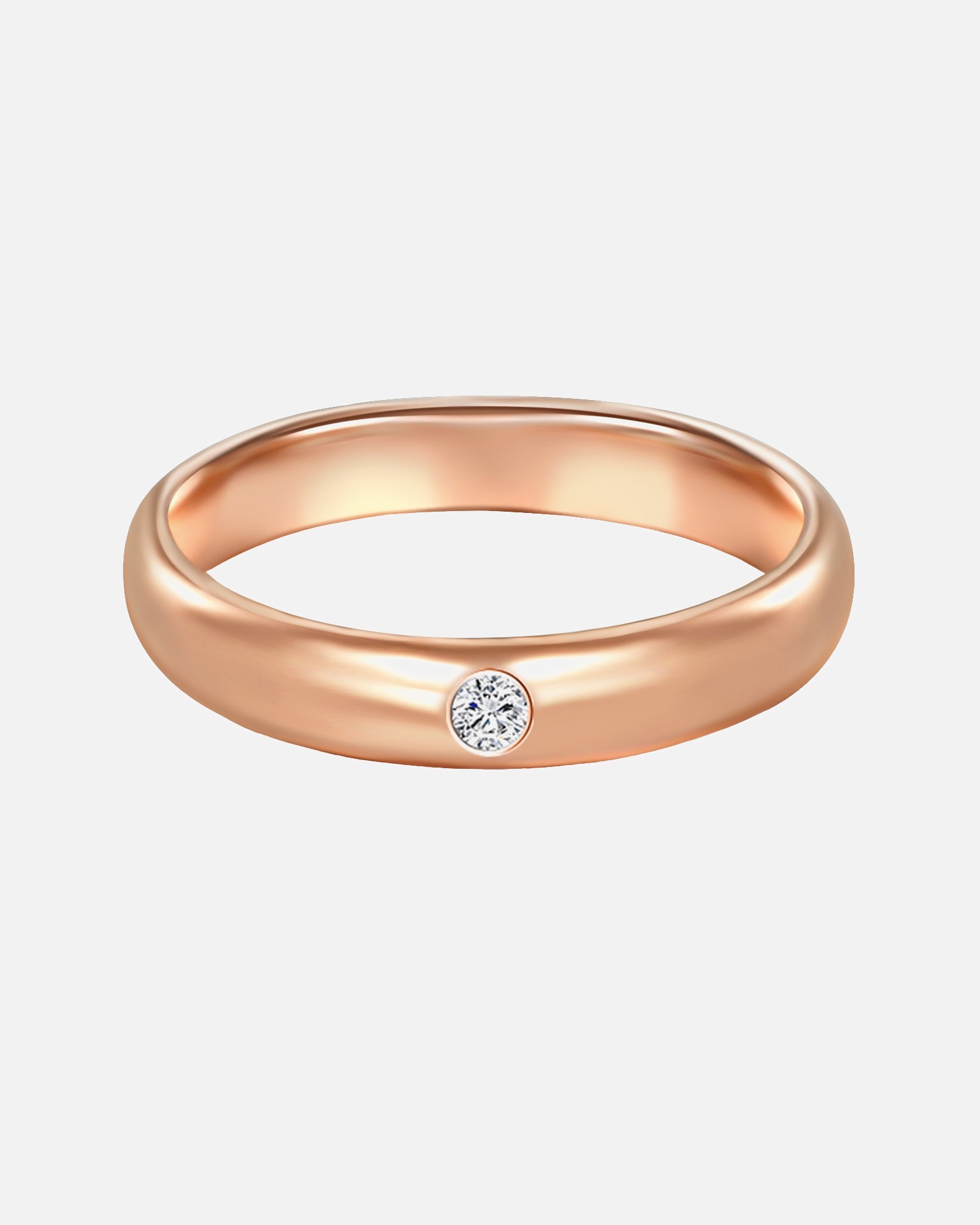 Ring für Weiblich Trilani Ring aus Sterling Silber in Roségold mit Zirkonia 54