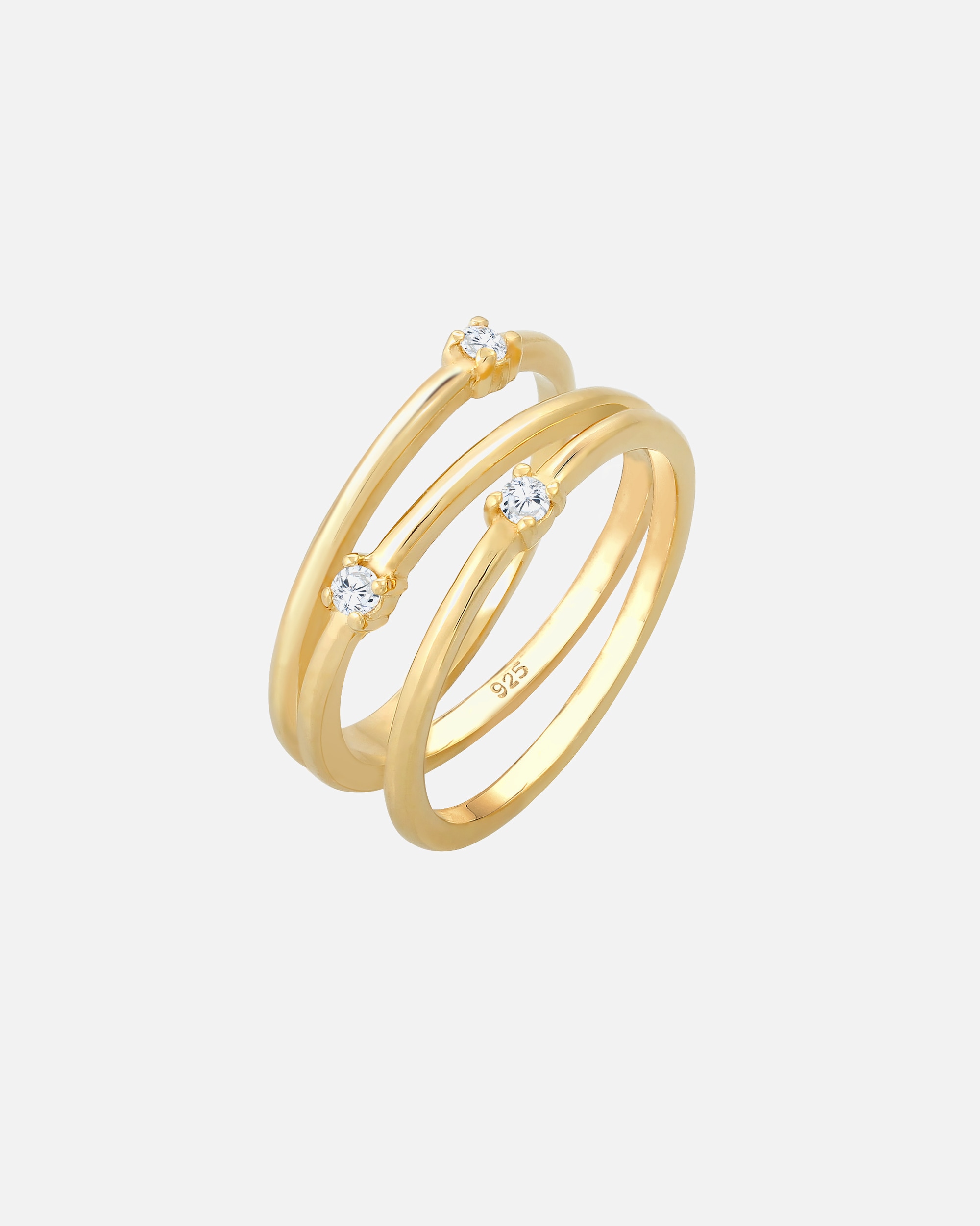Ring für Weiblich Elli Wickelring Filigran Zirkonia Trend 925 Silber 52