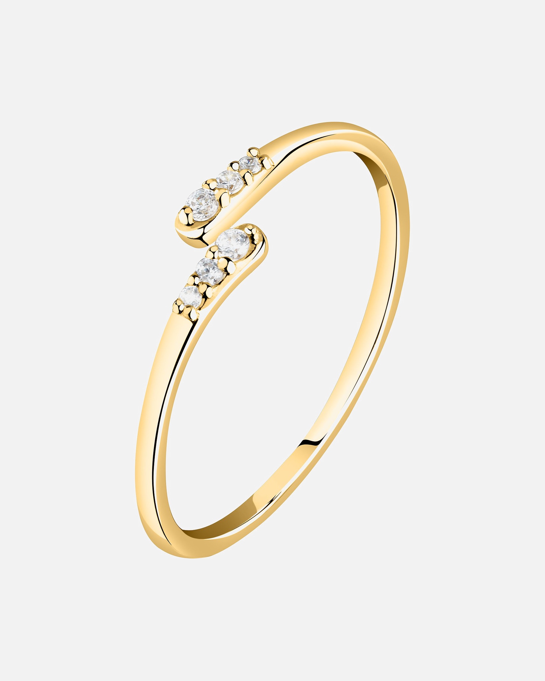 Ring für Weiblich Live Diamond Damenring 375er Gelbgold, recycelt 56