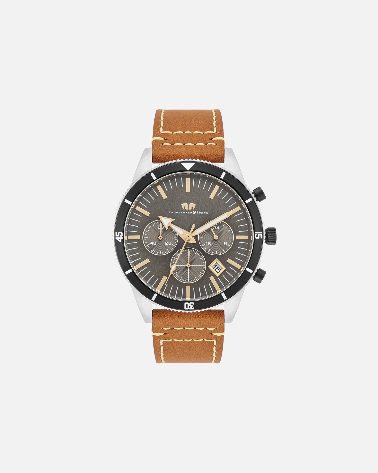 Uhr für Männlich Rhodenwald & Söhne Armband-Uhr Classic aus Echtleder in silber 1 Stück