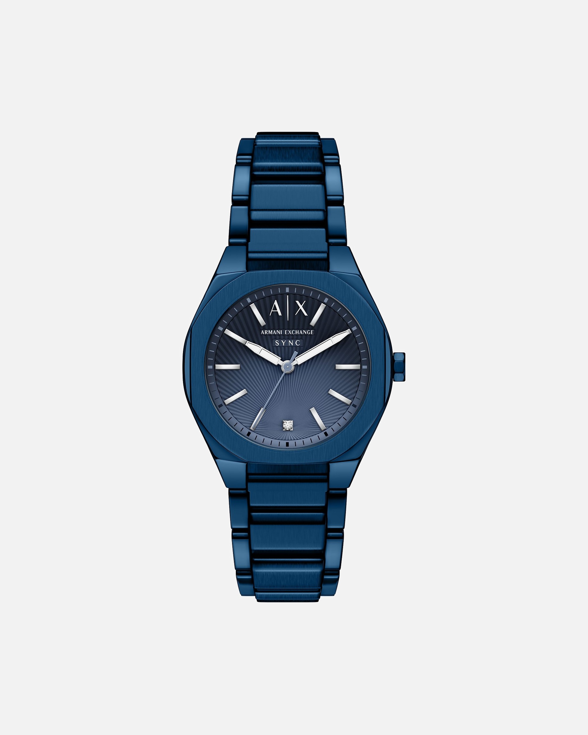 Uhr für Weiblich Armani Exchange Damenuhr Edelstahl blau