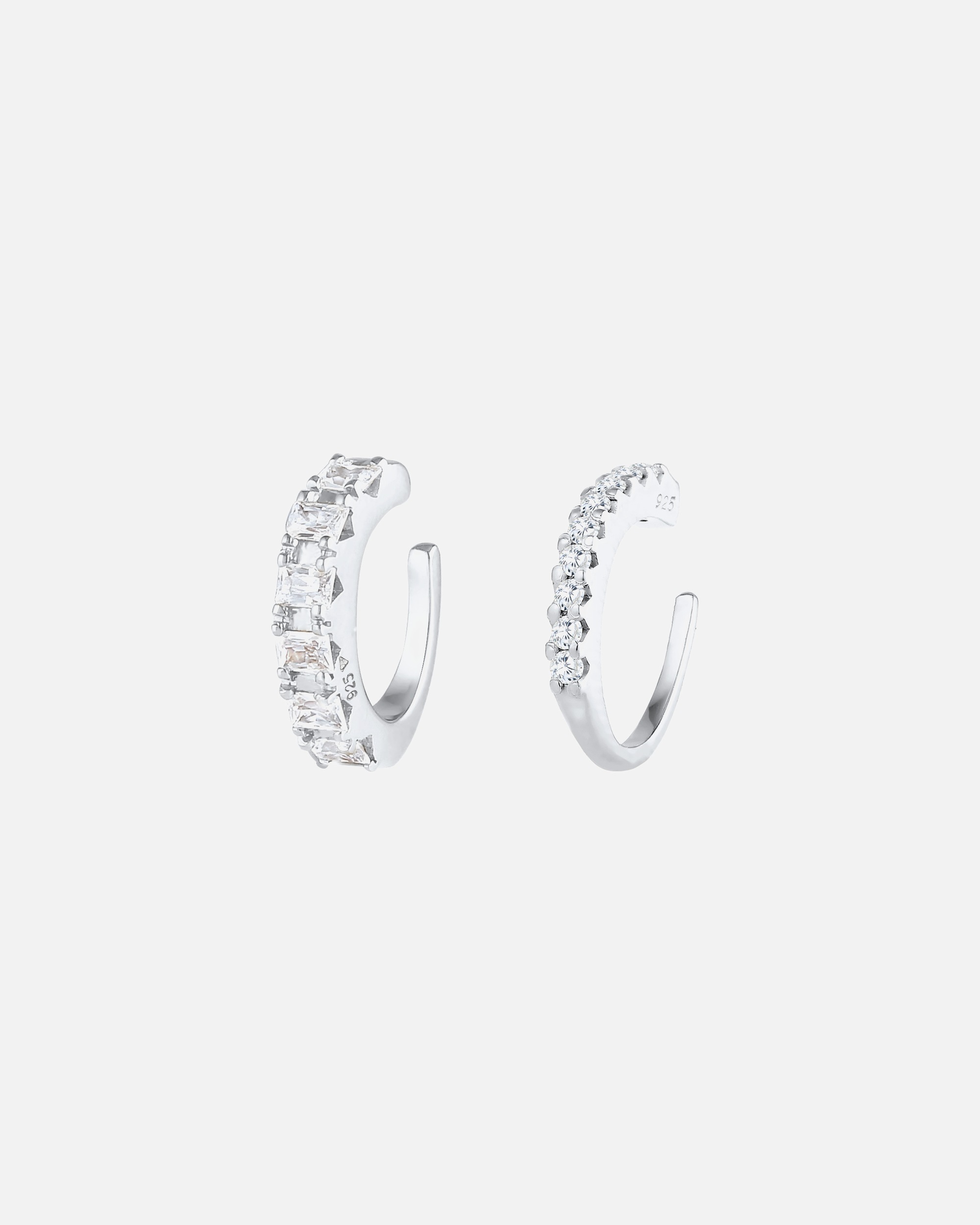 Ohrringe für Weiblich Elli PREMIUM Single Earcuff Zirkonia 2er Set 925 Silber 1 Stück