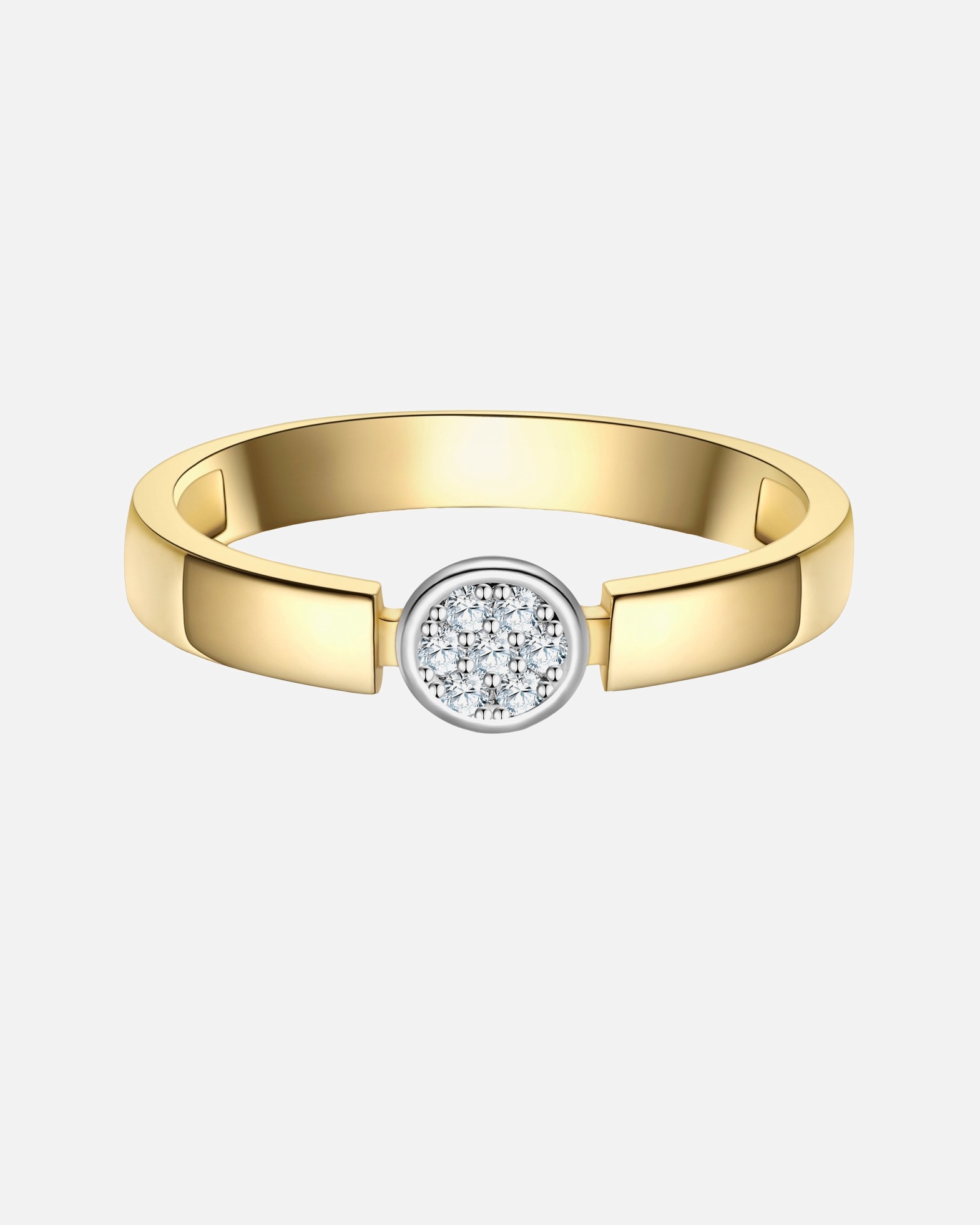 Ring für Weiblich Rafaela Donata Ring aus Sterling Silber in Silber/Gelbgold mit Zirkonia 56
