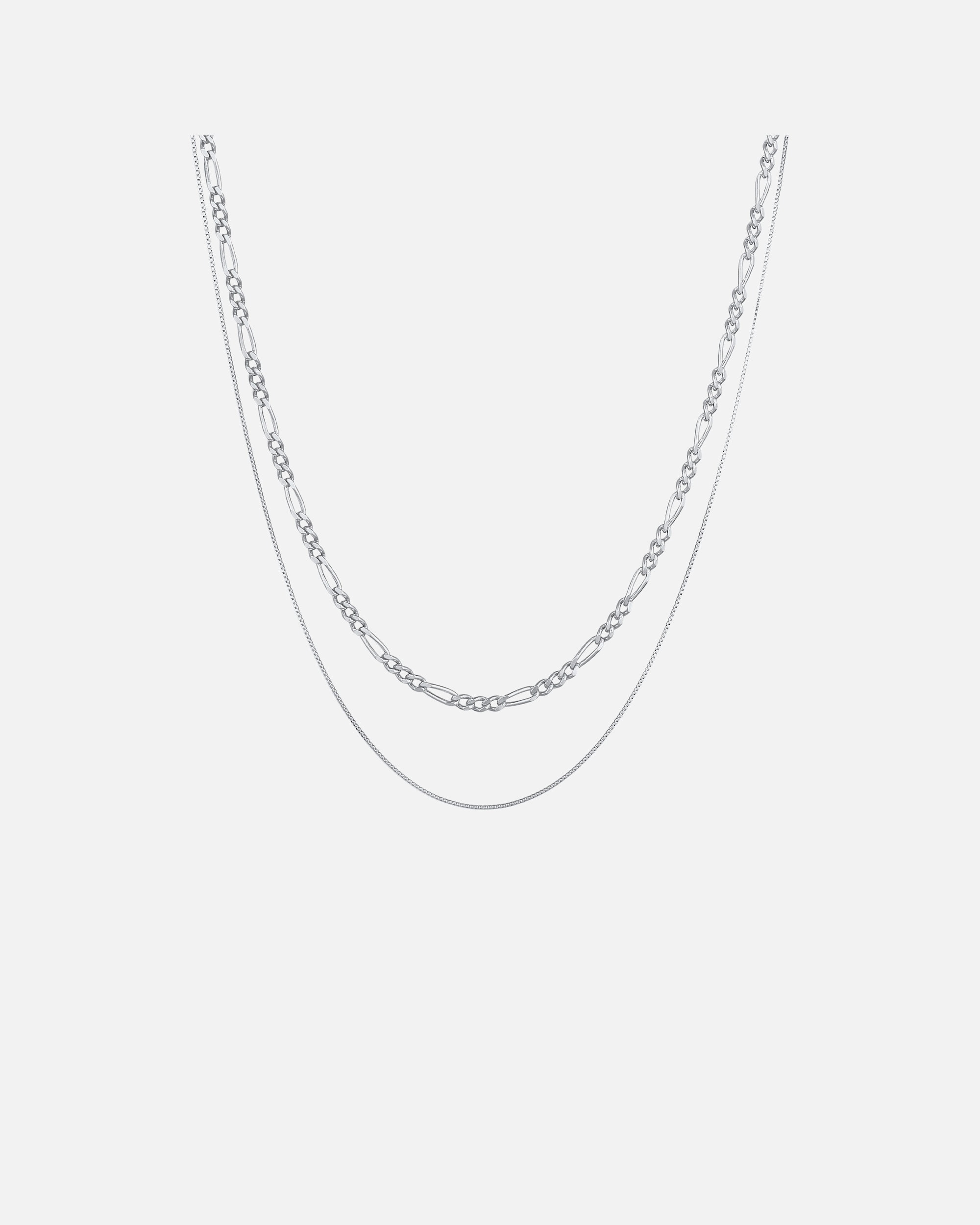 Halskette für Männlich KUZZOI KUZZOI Halskette Herren Ketten Set Figaro Venezia 925 Silber 1 Stück