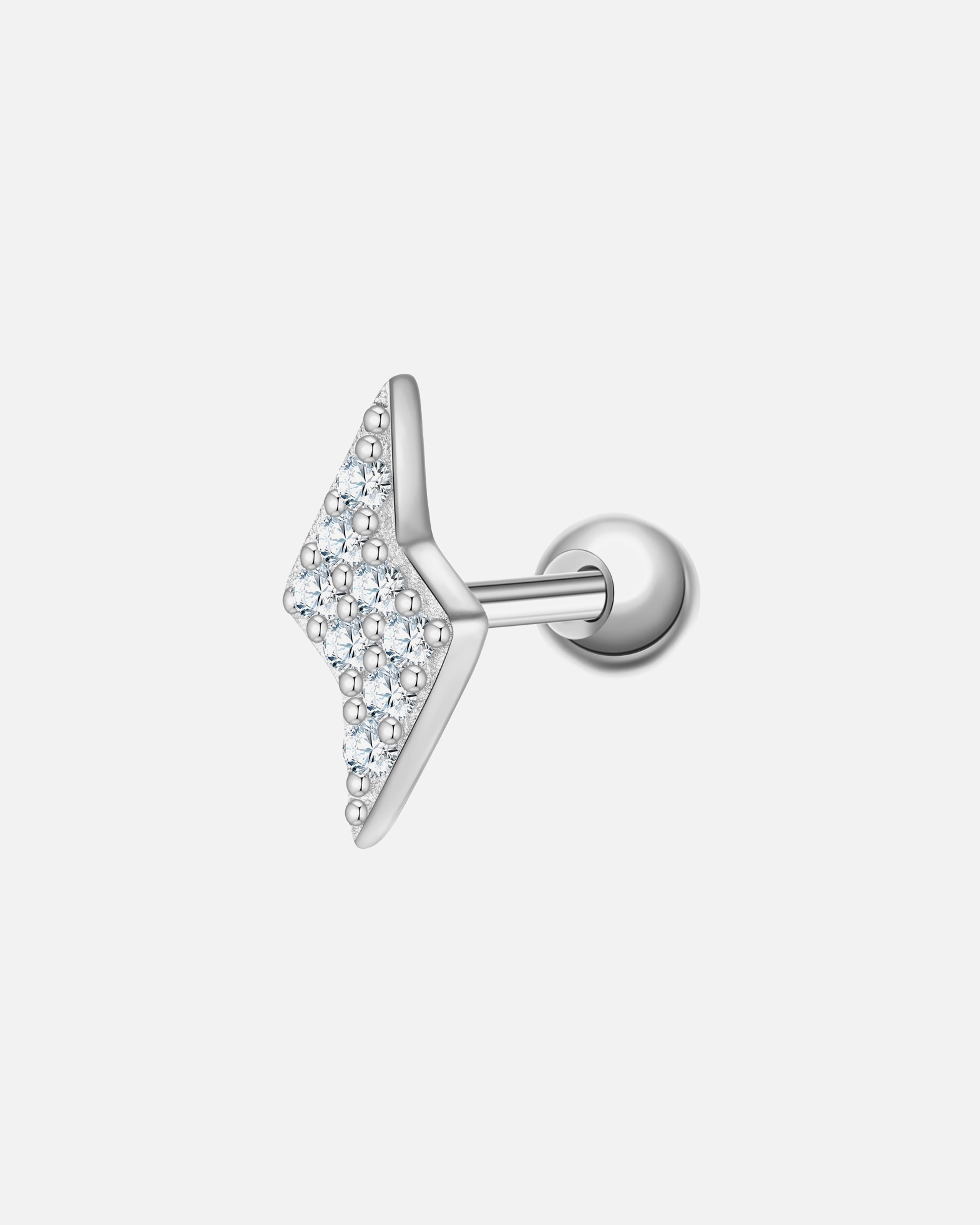 Ohrringe für Weiblich Glanzstücke München Ohrstecker Blitz aus Sterling Silber in Silber mit Zirkonia 8,5 mm