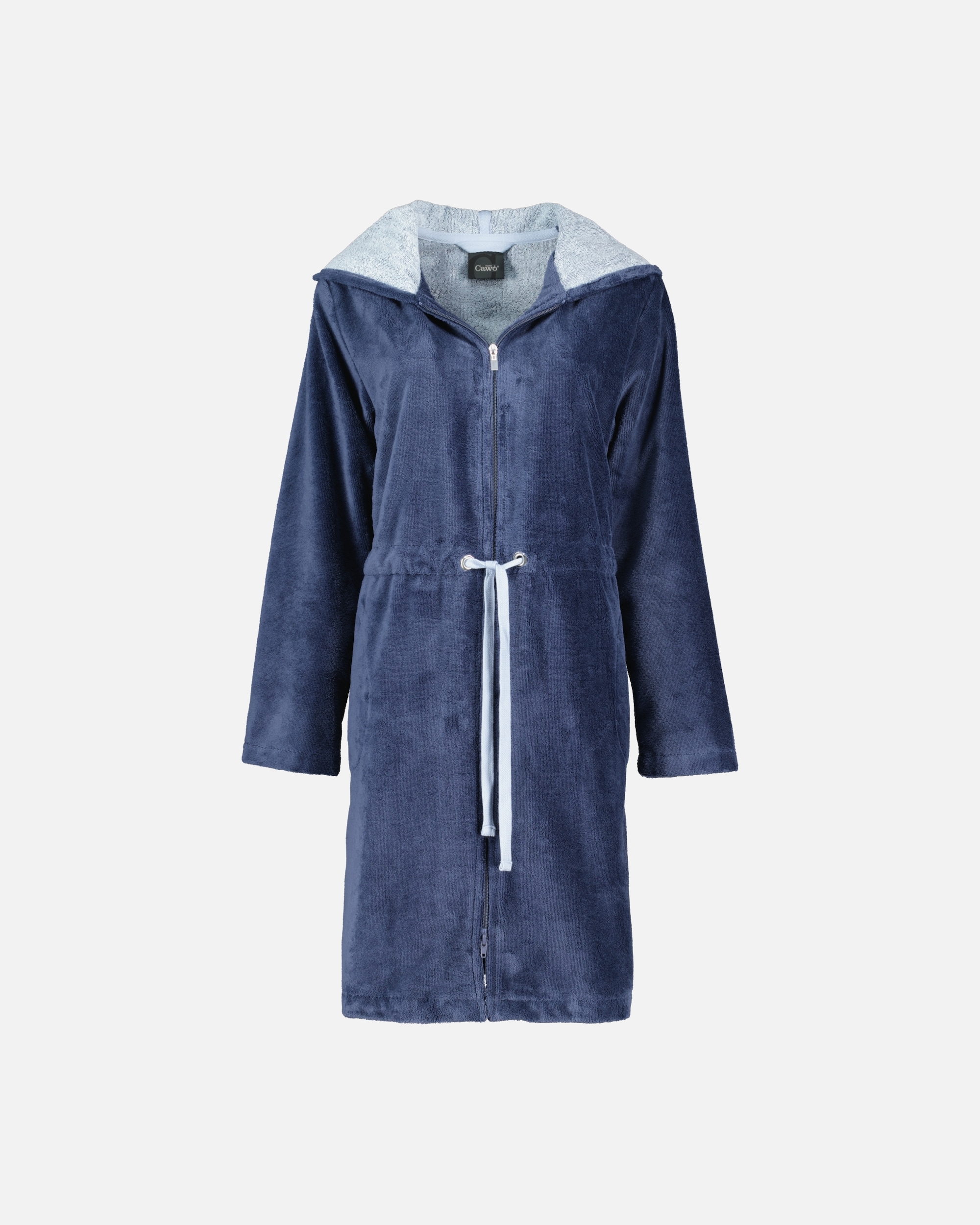 Bademantel für Unisex Cawö Cawö Bademäntel Damen Kurzmantel mit Kapuze Cawö Home 822 sea - 10 1 Stück
