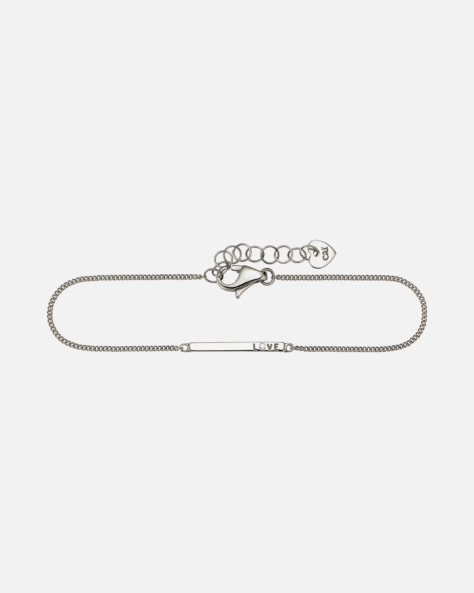 Armband für Weiblich Caï Damen-Armband Love 925er Silber Zirkon Silber Silber 32011491 silber