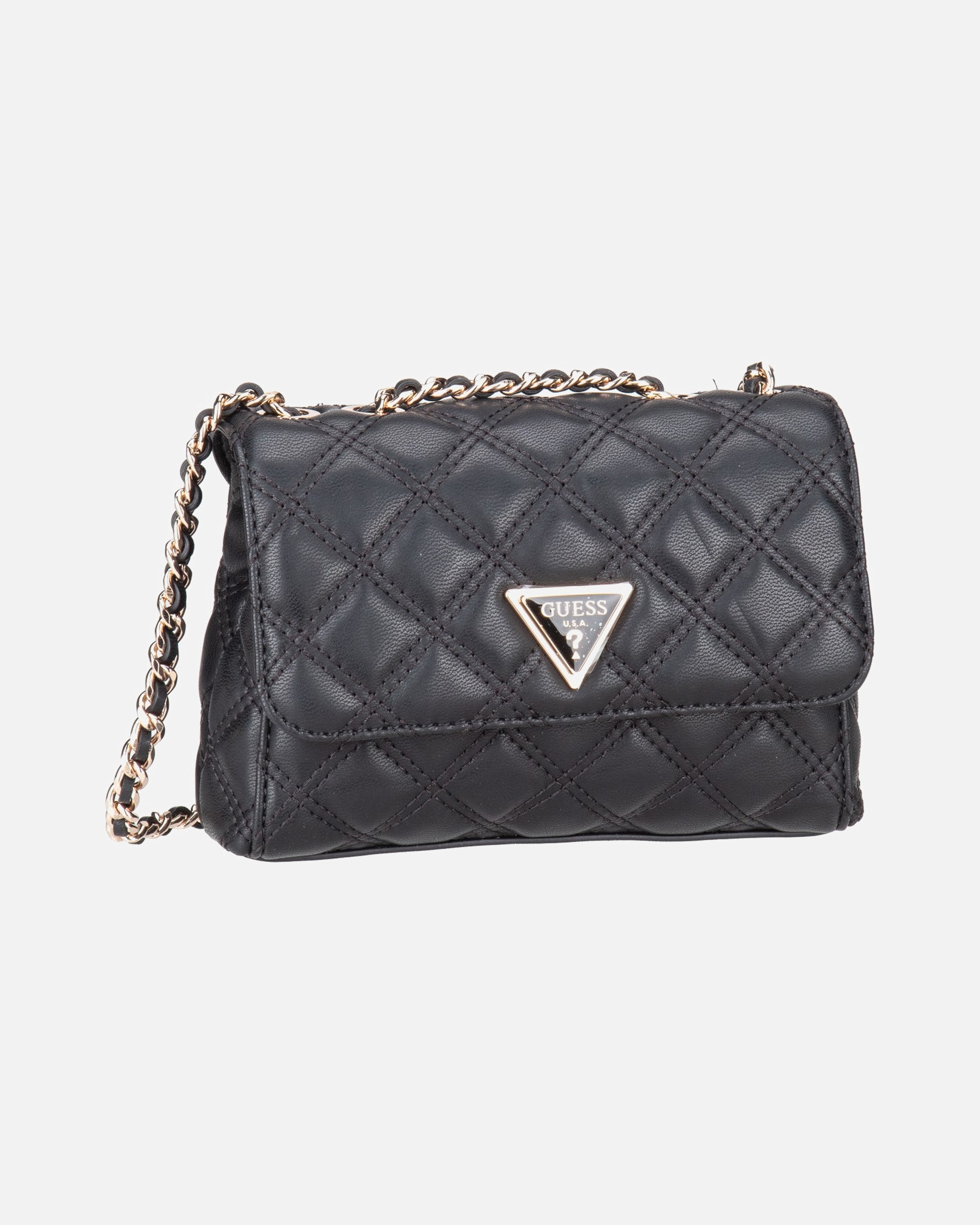 Handtasche für Weiblich GUESS Handtasche Giully II Mini 2 Comp Conv Flap black