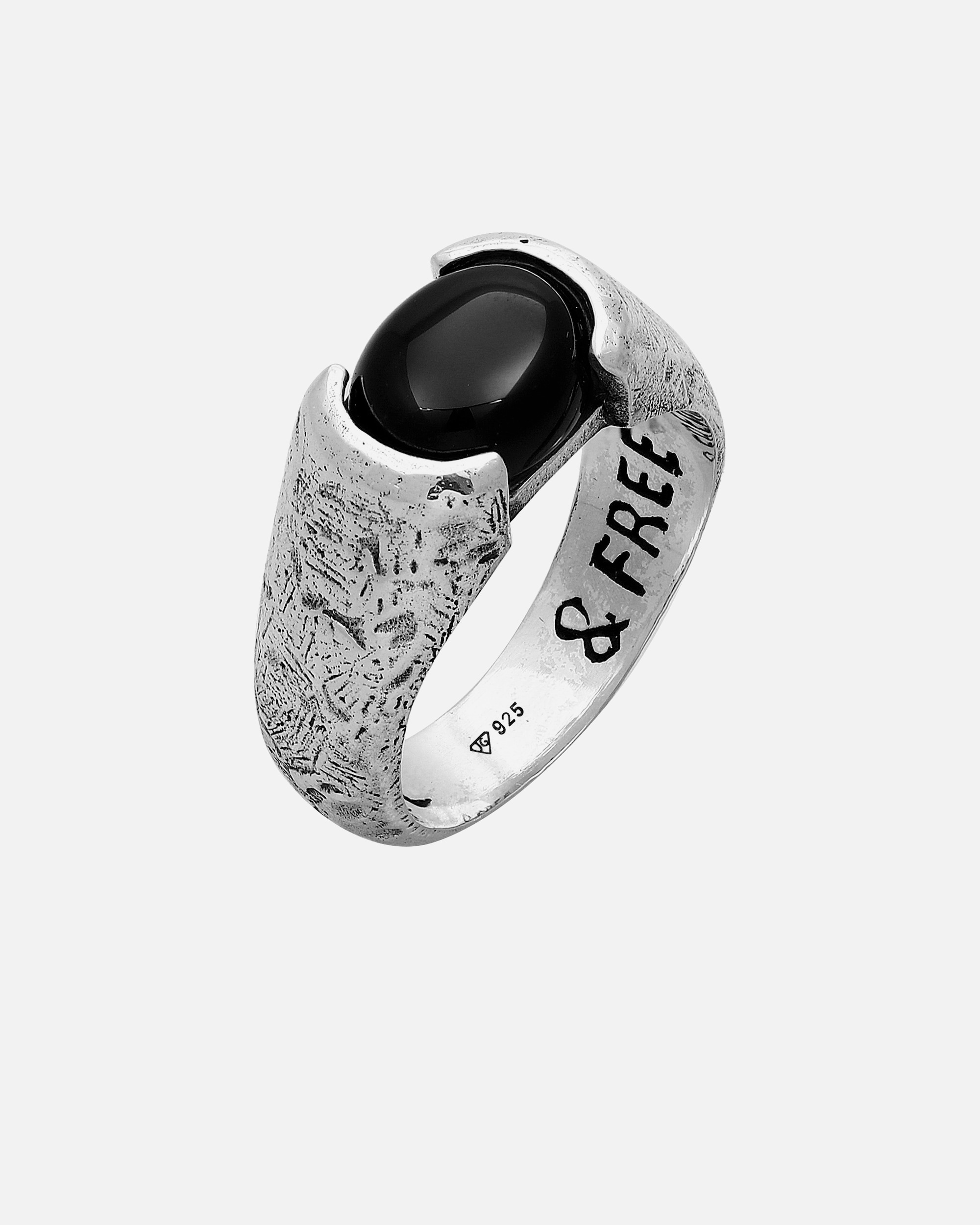 Ring für Männlich Haze & Glory Default Brand Line Liberty - Schwarzer Onyx 925 Silber 56