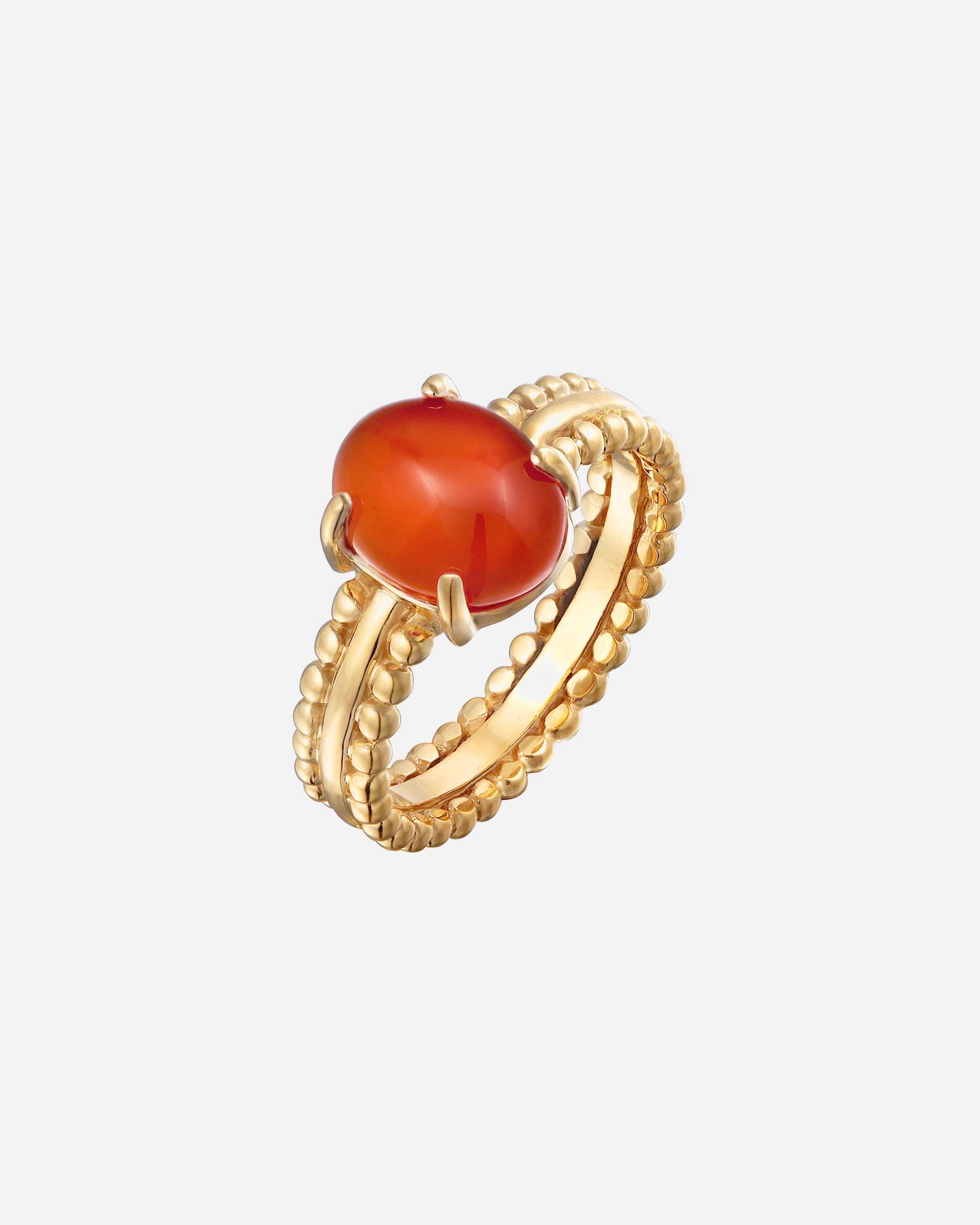 Ring für Weiblich Elli PREMIUM Elli PREMIUM Ring Cocktail Karneol Edelstein 925 Silber vergoldet 54