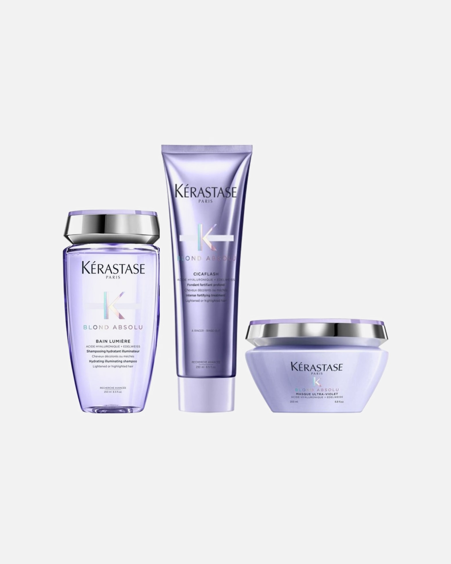 Haarpflegeset für Weiblich Kérastase Blond Absolu Set L Masque (Bain Lumière/ Spülung / Masque Ultra-Violet)* 1 Stück