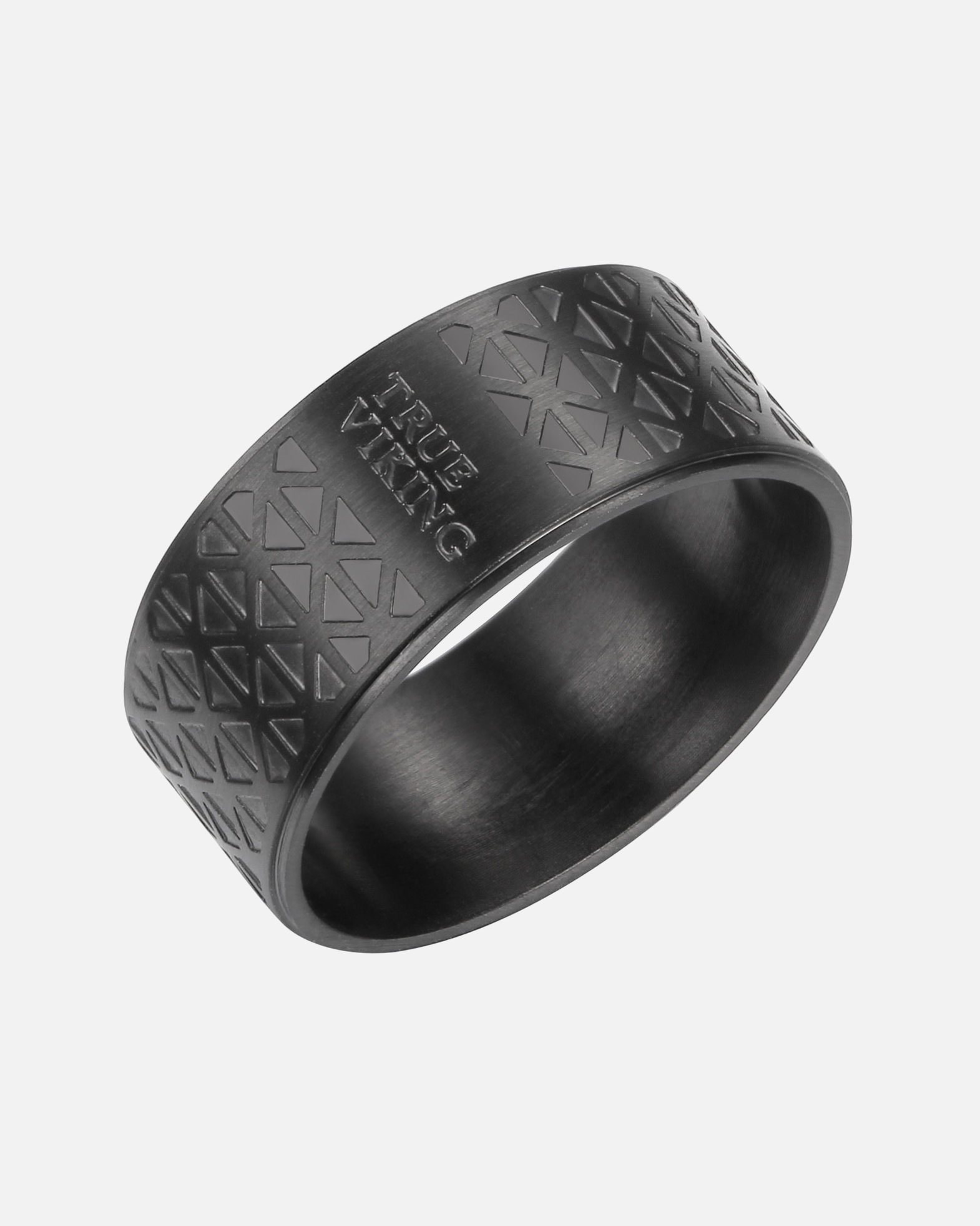 Ring für Männlich True Rebels Ring Edelstahl in Schwarz 70