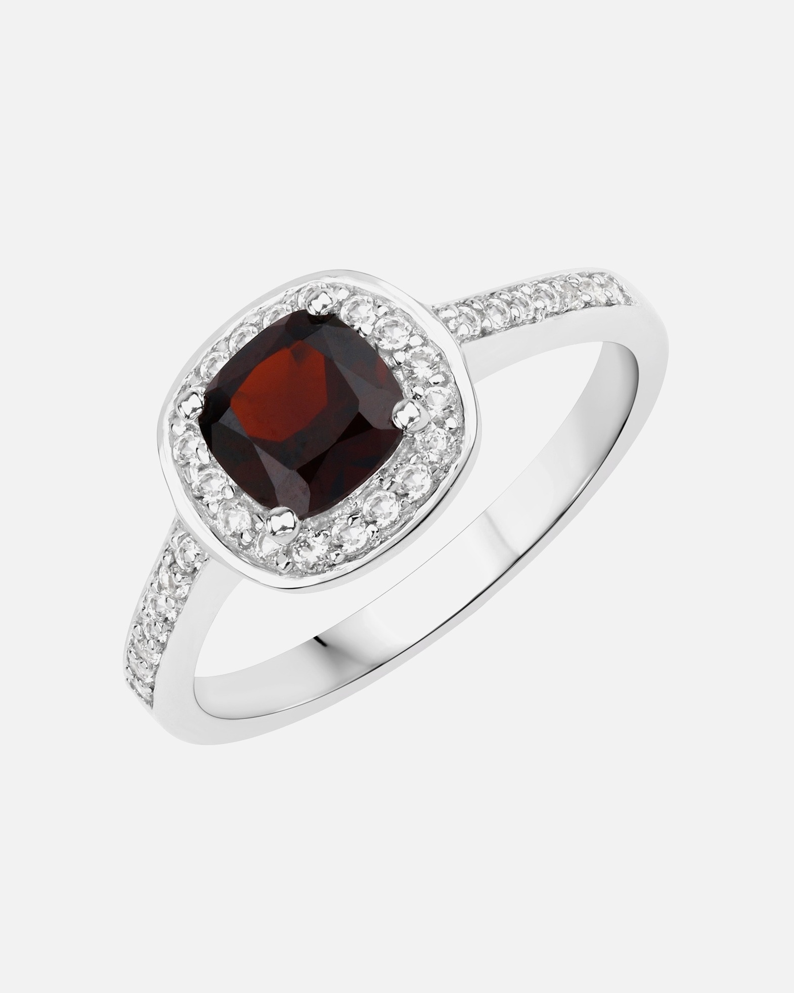 Ring für Weiblich Rafaela Donata Ring Sterling Silber Granat in Silber 50
