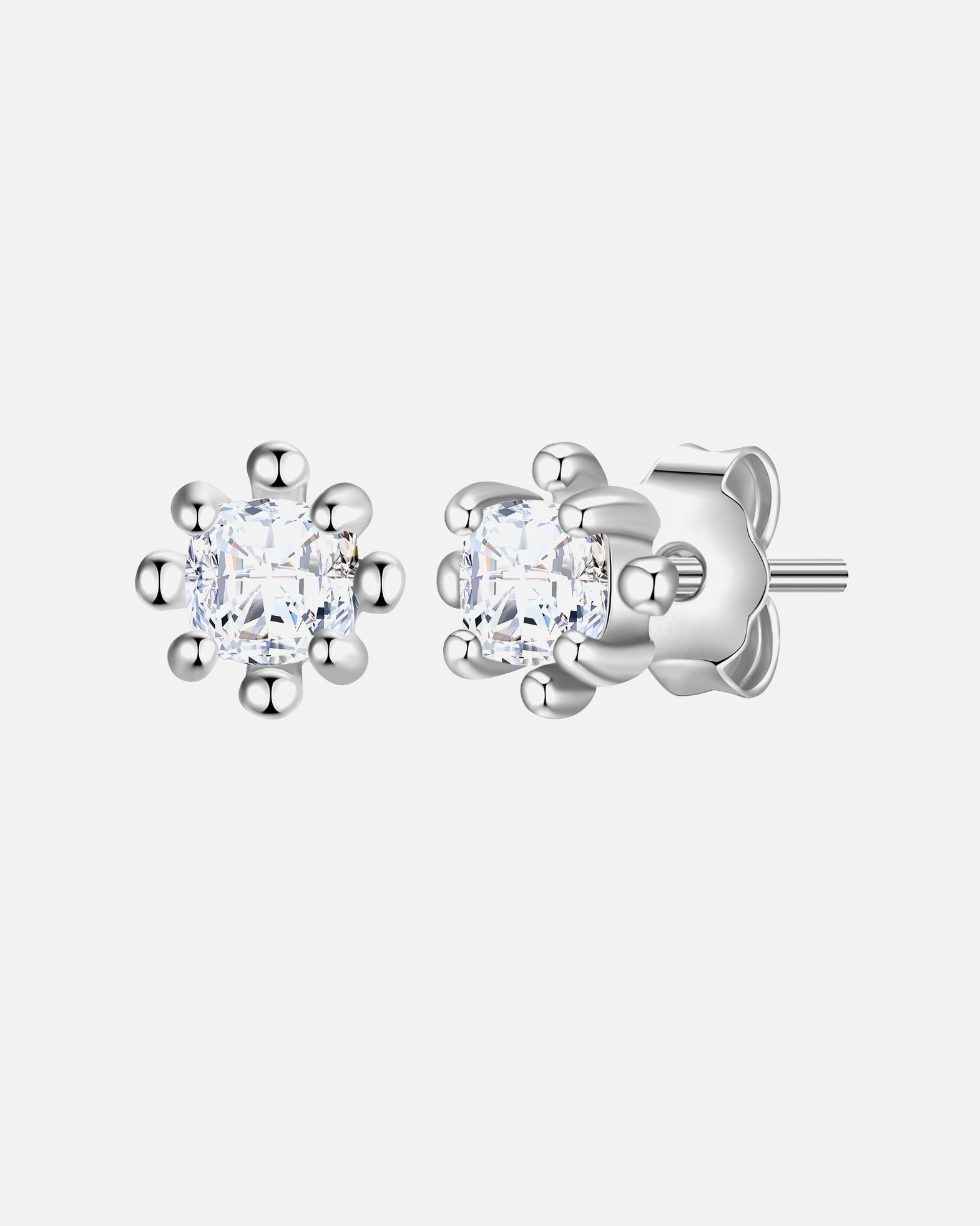 Ohrringe für Weiblich Glanzstücke München Ohrstecker aus Sterling Silber in Silber mit Zirkonia 1 Stück