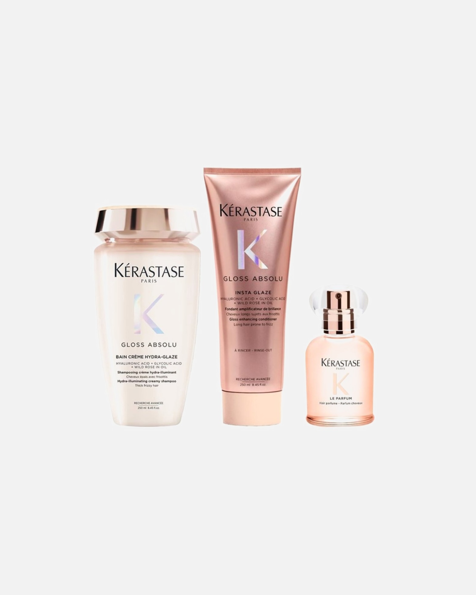 Haarpflegeset für Weiblich Kérastase Gloss Absolu CRÈME 3er Set (Bain / Fondant / Le Parfum) 1 Stück