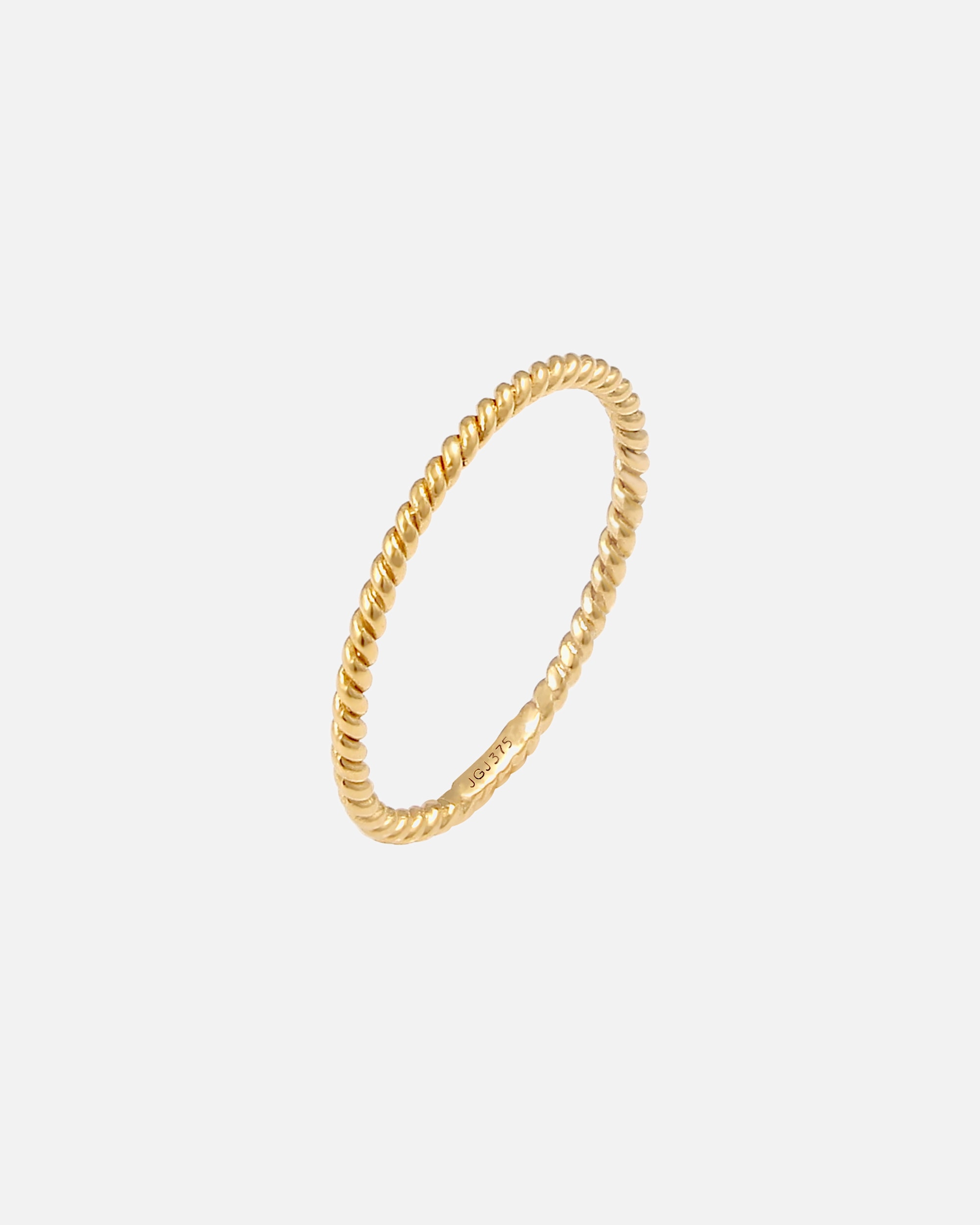 Ring für Weiblich Elli PREMIUM Basic Twisted Gedreht Minimal Look 375 Gelbgold 54