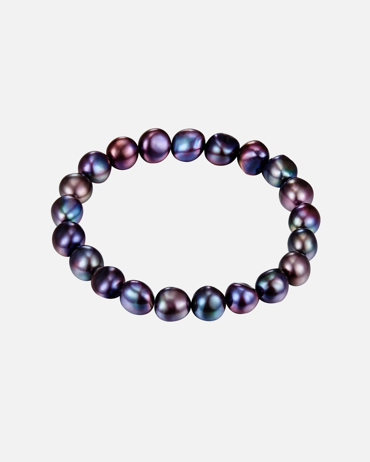 Armband für Weiblich Valero Pearls Perlen-Armband aus Süßwasser-Zuchtperle in dunkelblau 1 Stück