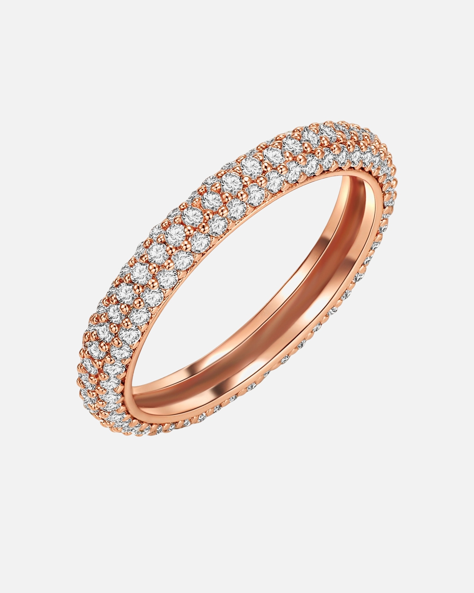 Ring für Weiblich Lulu & Jane Ring Messing Zirkonia in Roségold 56