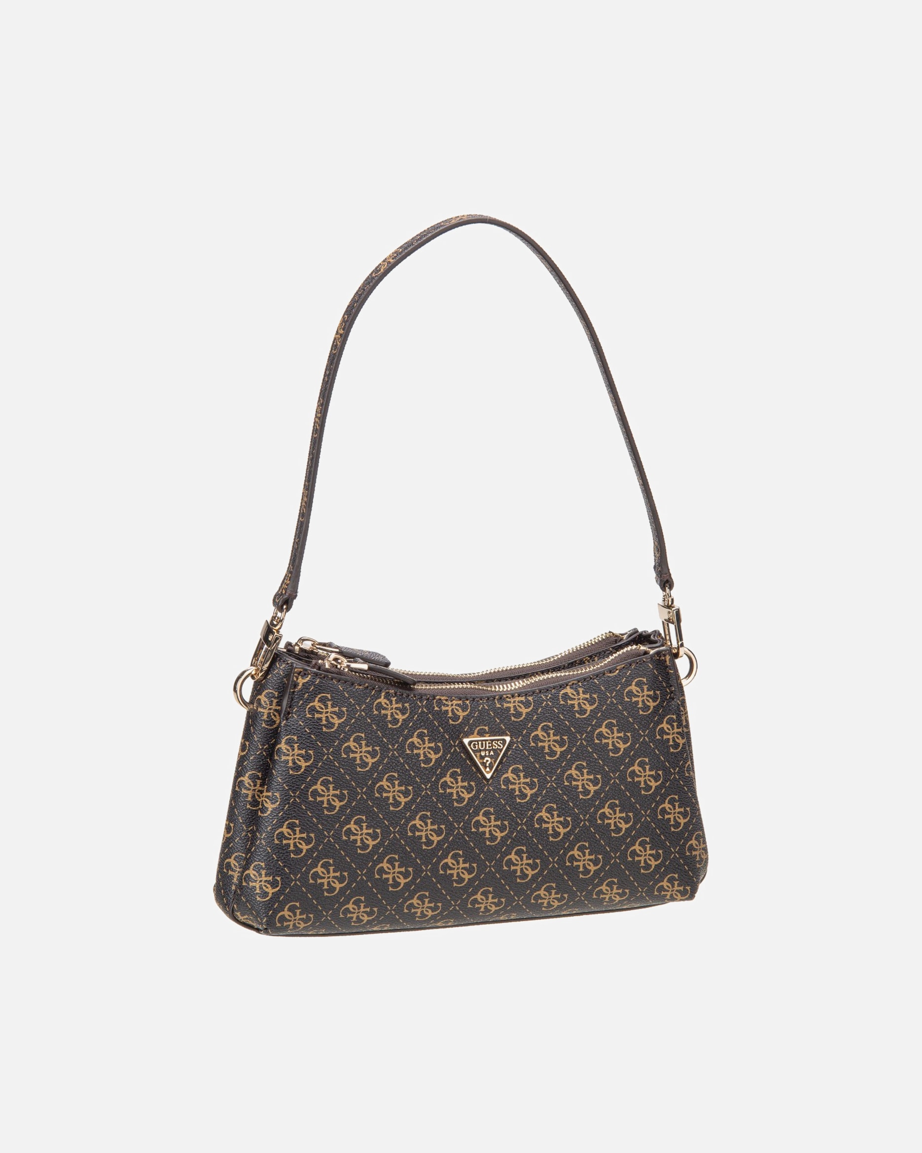 Handtasche für Weiblich GUESS Handtasche Noelle II 3 Comp Xbody brown logo