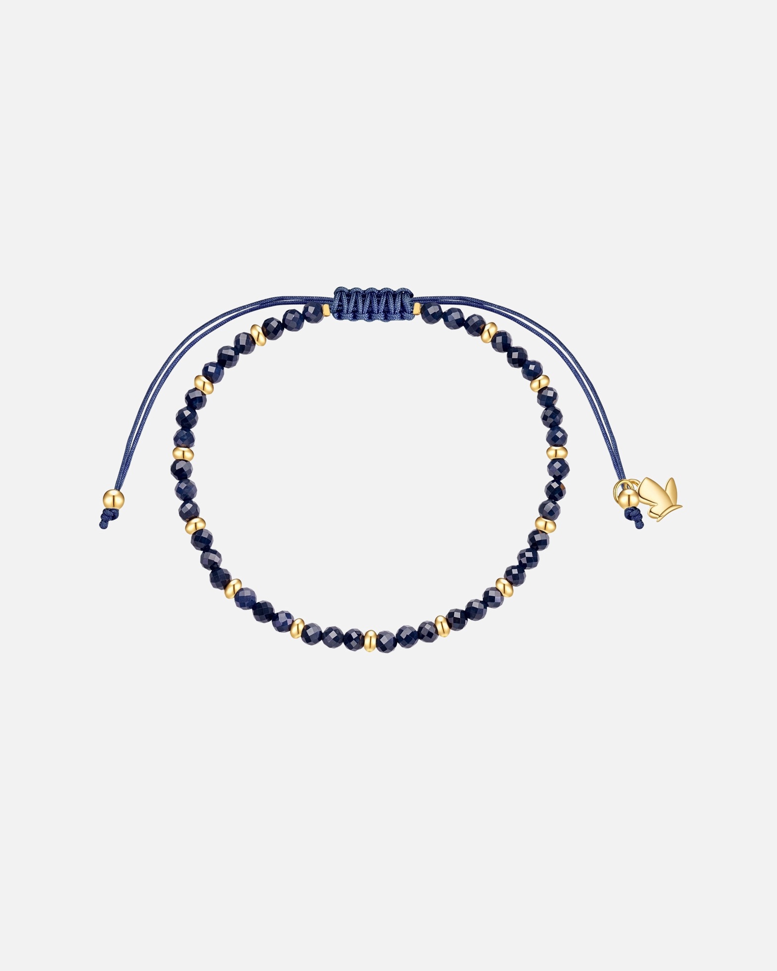 Armband für Weiblich Glanzstücke München Armband aus Edelstahl in Gelbgold mit Saphir 15,0 - 22,0 cm, flexibel einstellbar